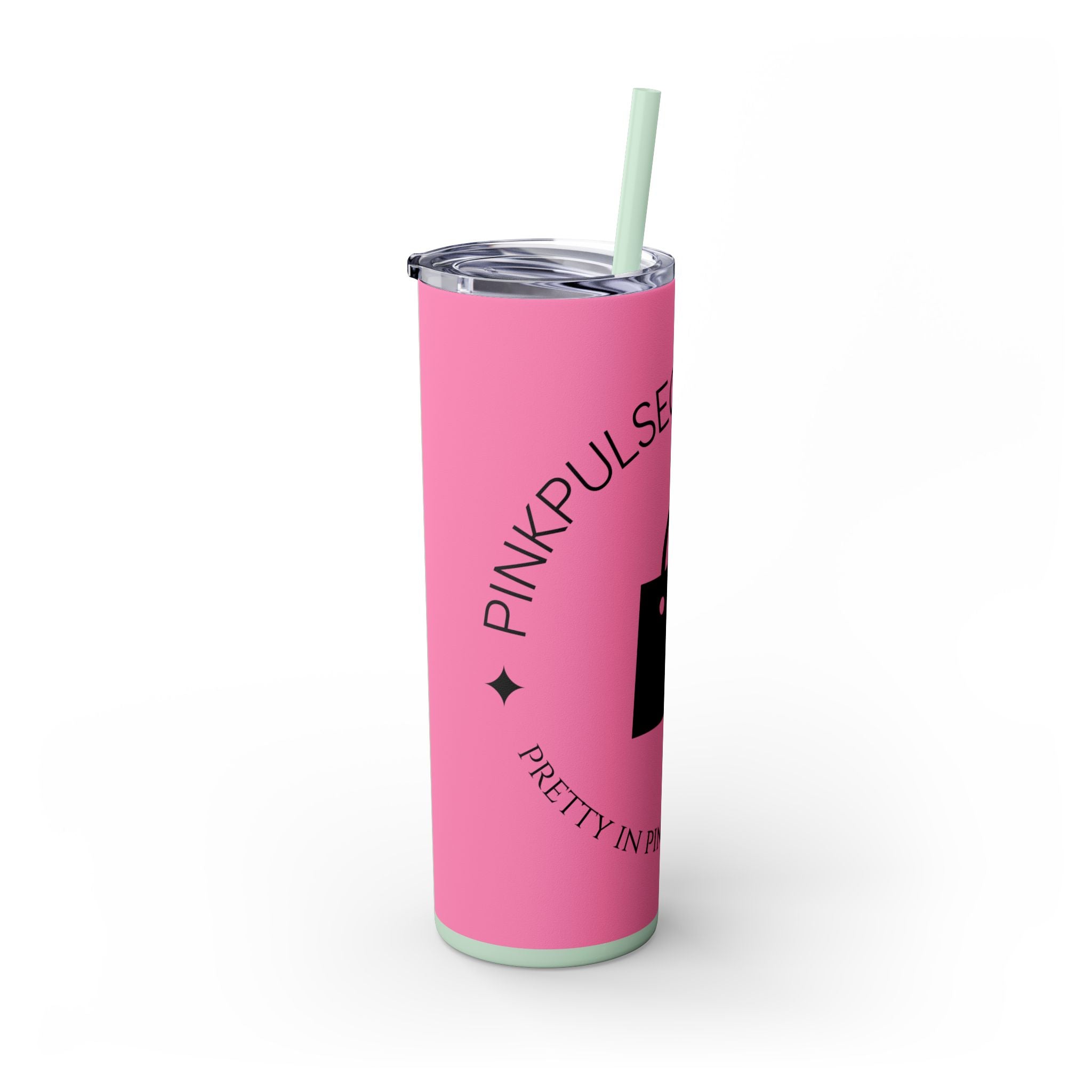 20oz Skinny Tumbler with Straw — Branded Logo Travel Cup