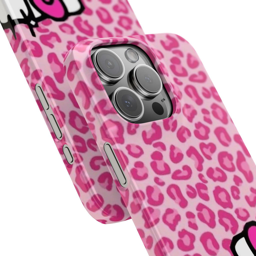 Hello Kitty Pink Leopard Slim Phone Case — Cute Kawaii Cat Design