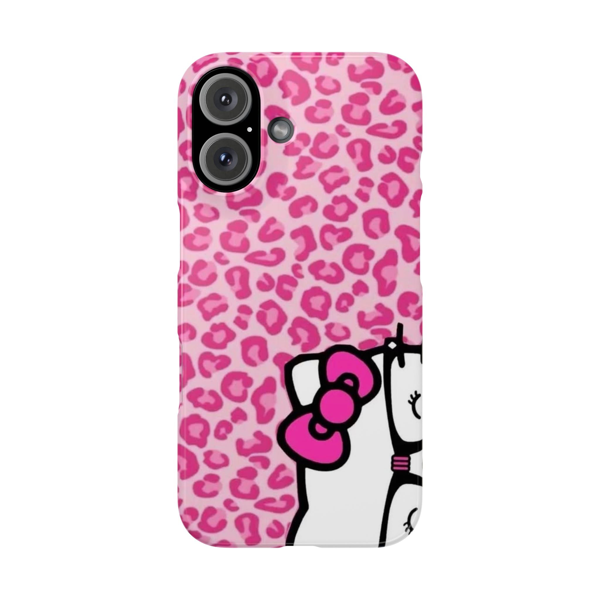 Hello Kitty Pink Leopard Slim Phone Case — Cute Kawaii Cat Design