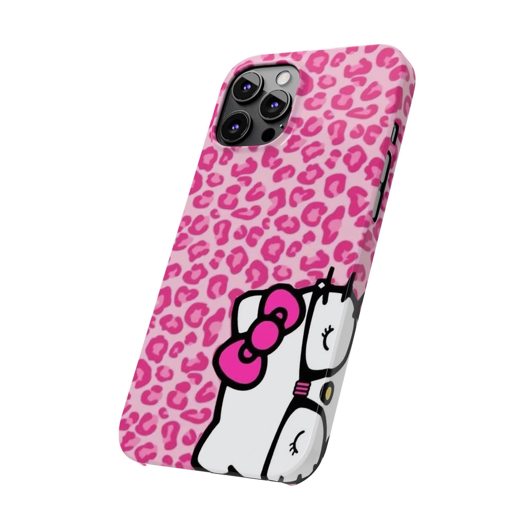 Hello Kitty Pink Leopard Slim Phone Case — Cute Kawaii Cat Design