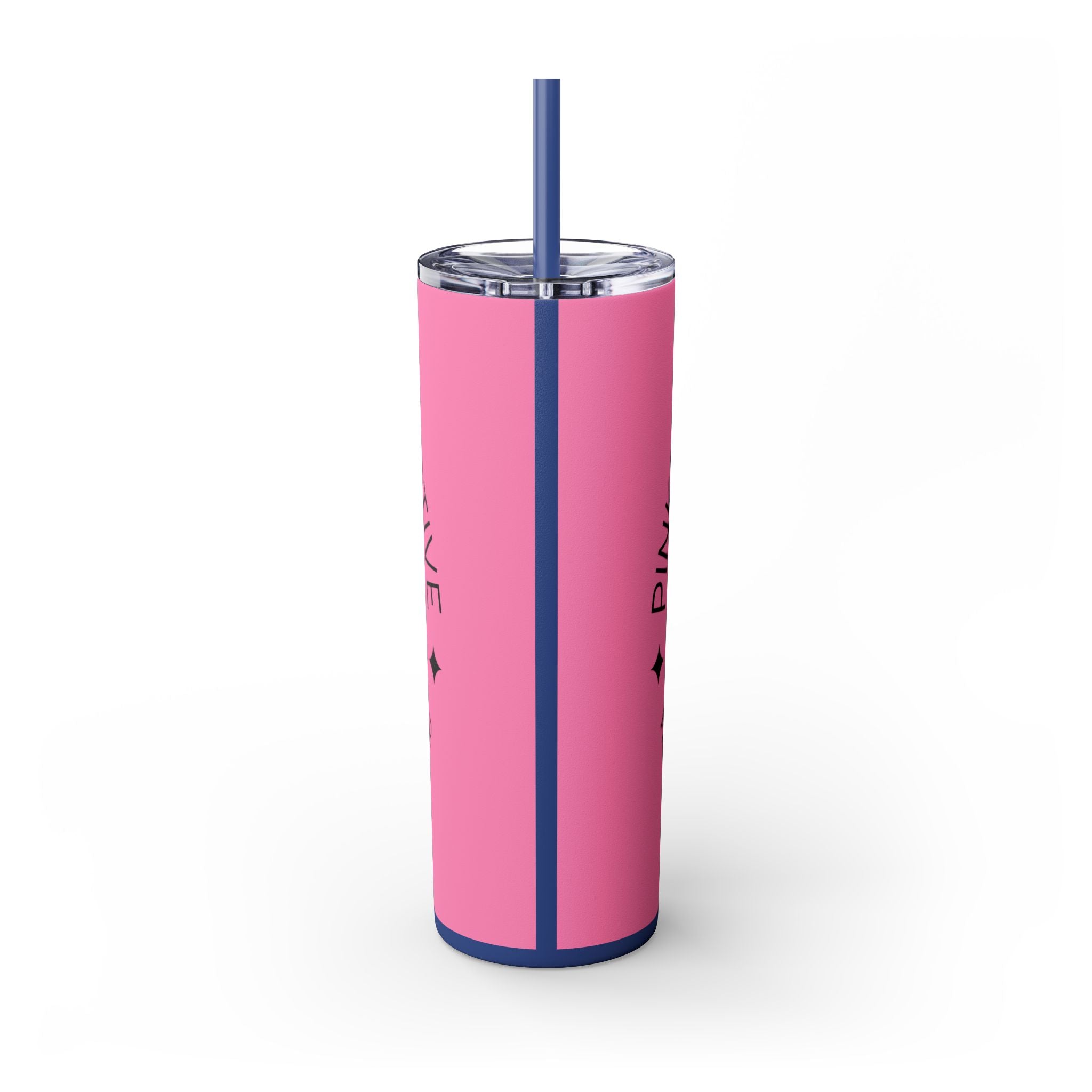 20oz Skinny Tumbler with Straw — Branded Logo Travel Cup
