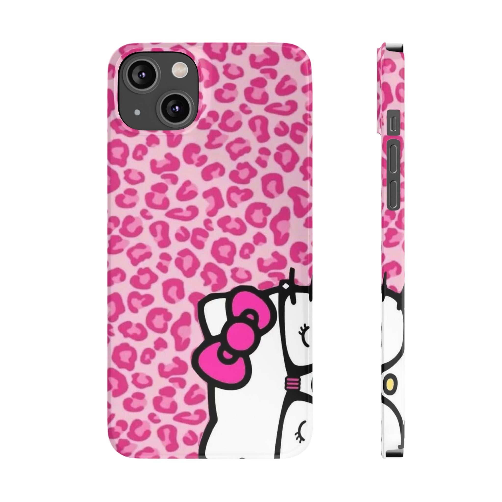 Hello Kitty Pink Leopard Slim Phone Case — Cute Kawaii Cat Design