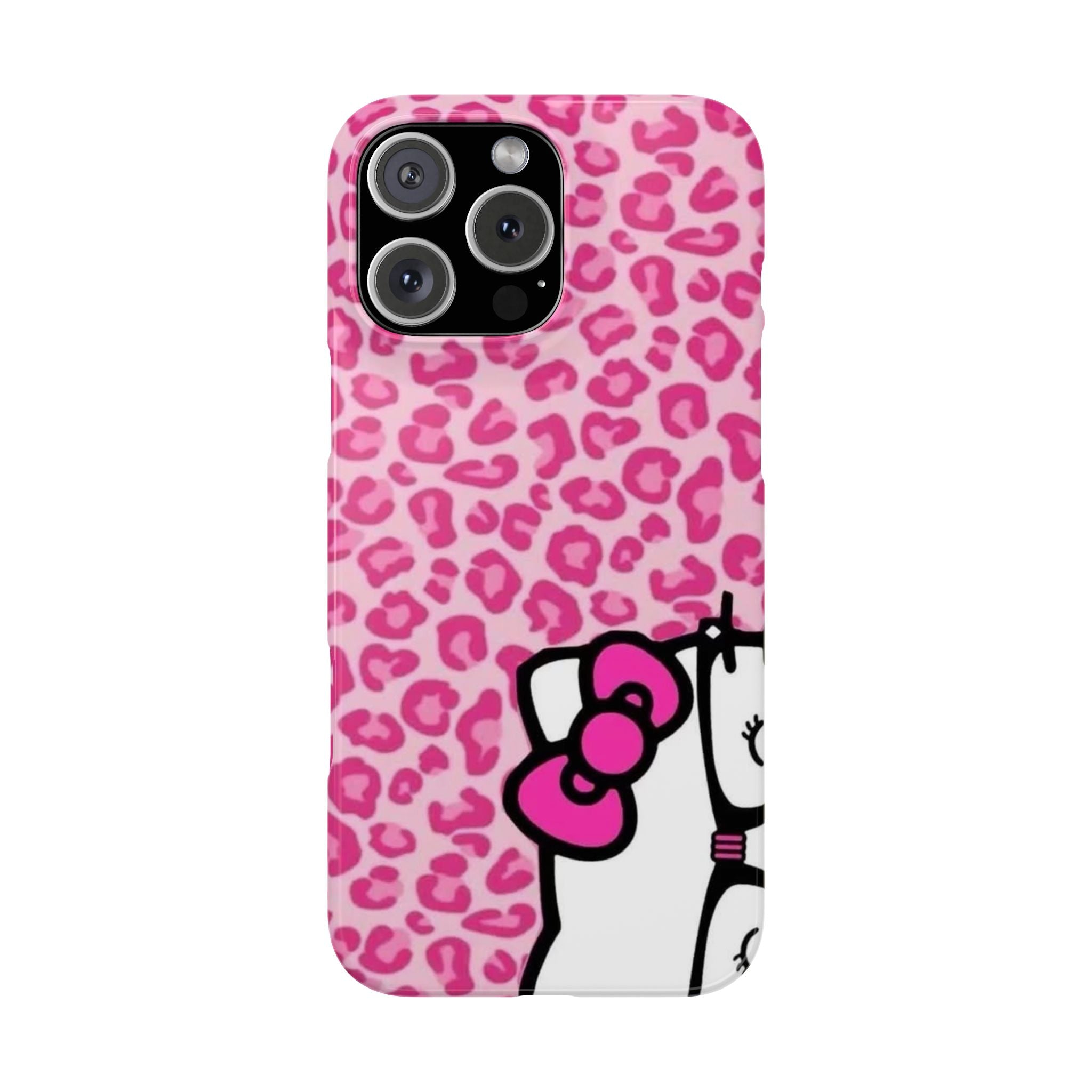 Hello Kitty Pink Leopard Slim Phone Case — Cute Kawaii Cat Design