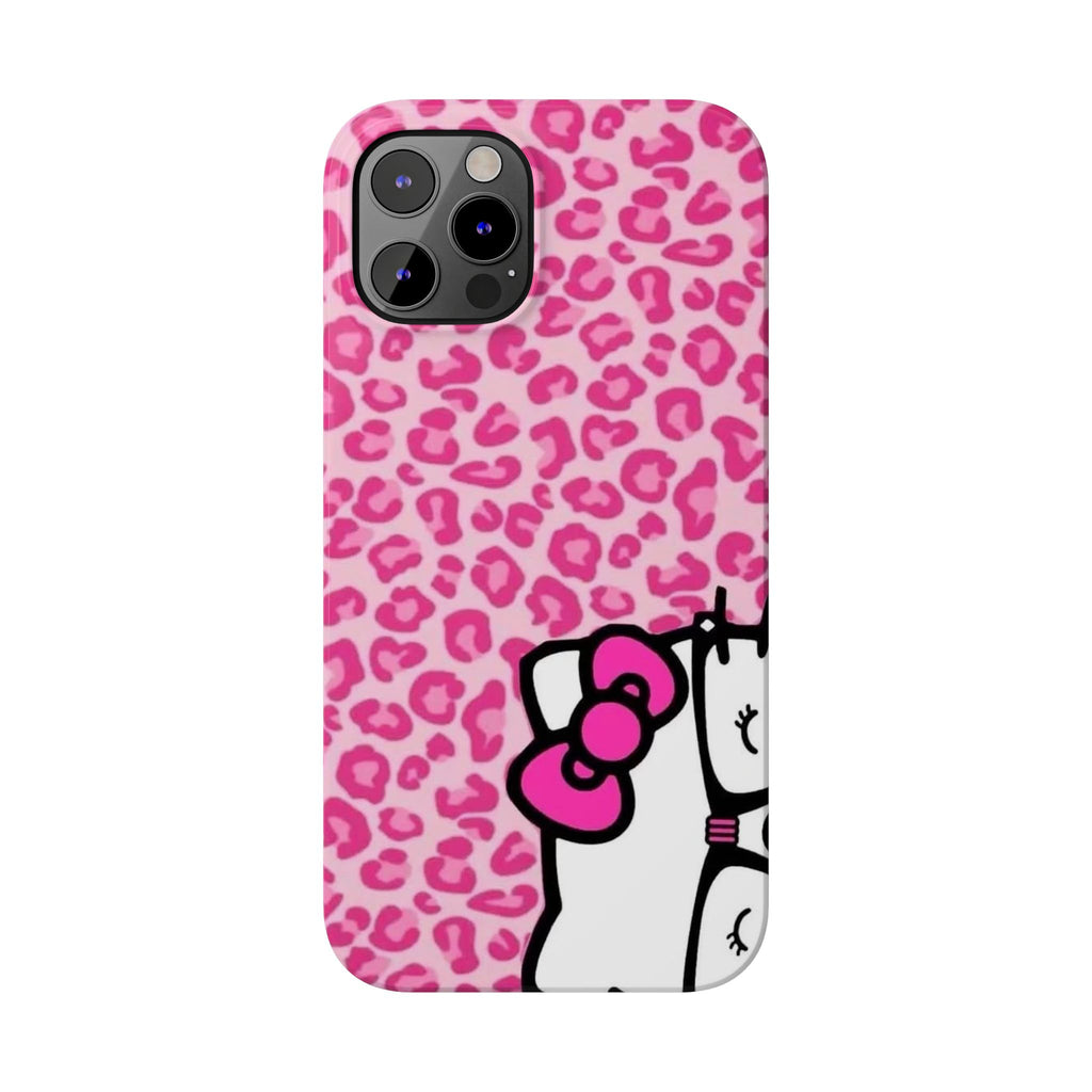 Hello Kitty Pink Leopard Slim Phone Case — Cute Kawaii Cat Design