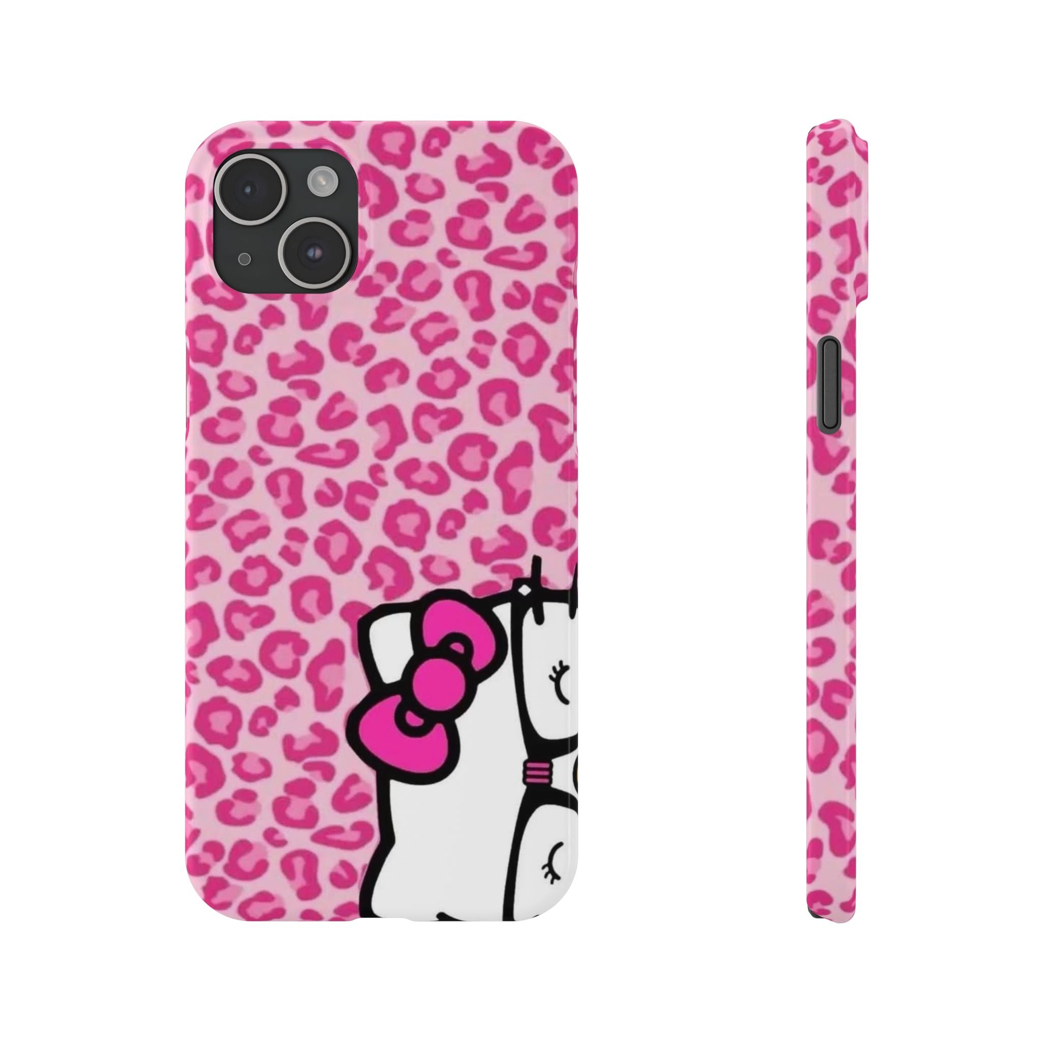 Hello Kitty Pink Leopard Slim Phone Case — Cute Kawaii Cat Design