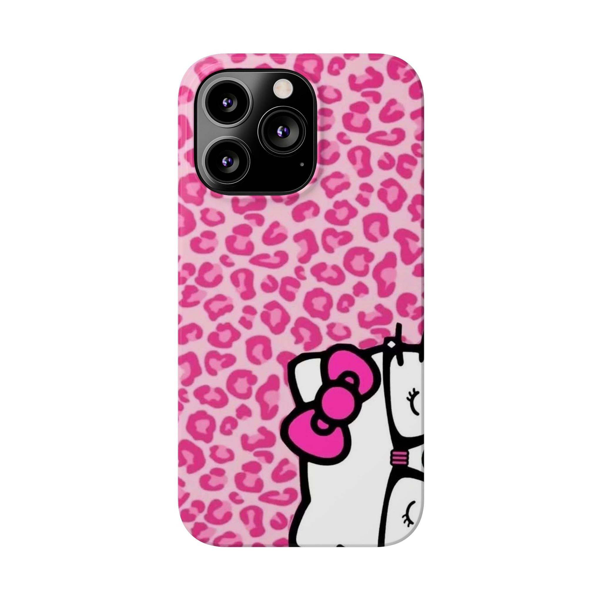 Hello Kitty Pink Leopard Slim Phone Case — Cute Kawaii Cat Design