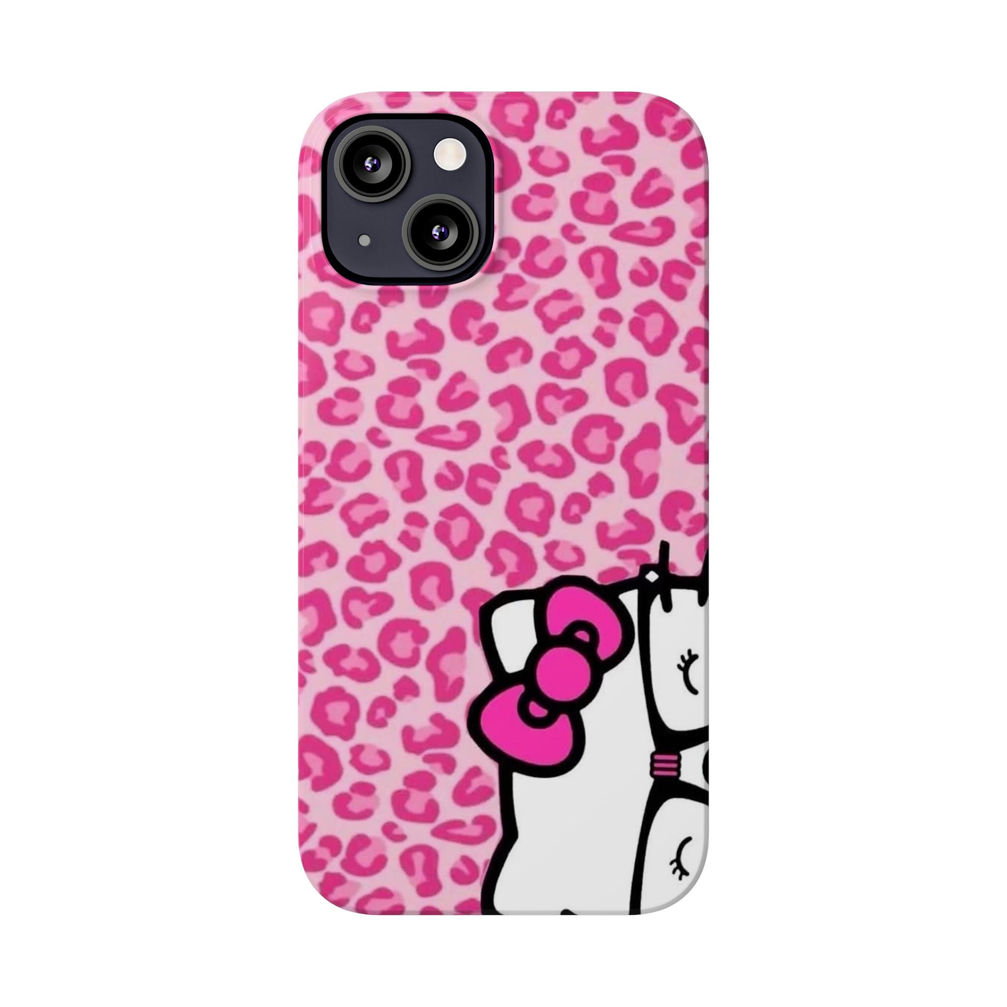 Hello Kitty Pink Leopard Slim Phone Case — Cute Kawaii Cat Design