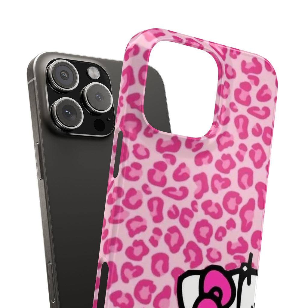Hello Kitty Pink Leopard Slim Phone Case — Cute Kawaii Cat Design
