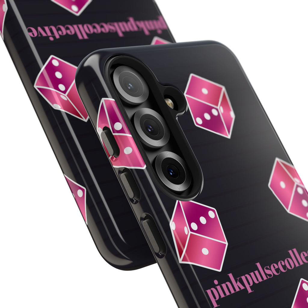 Pink Dice Tough Phone Case — PinkPulseCollective Patterned Protective Cover