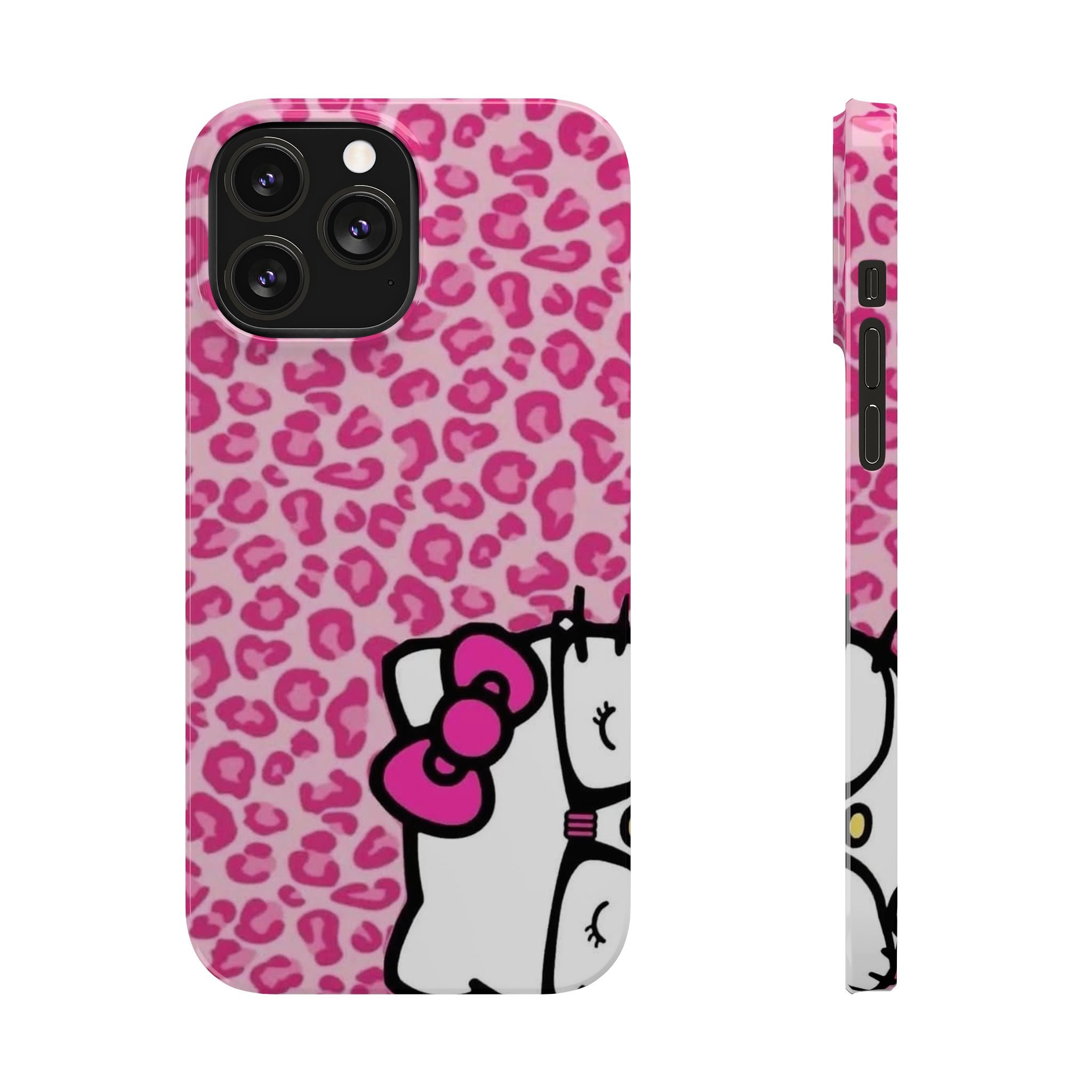 Hello Kitty Pink Leopard Slim Phone Case — Cute Kawaii Cat Design