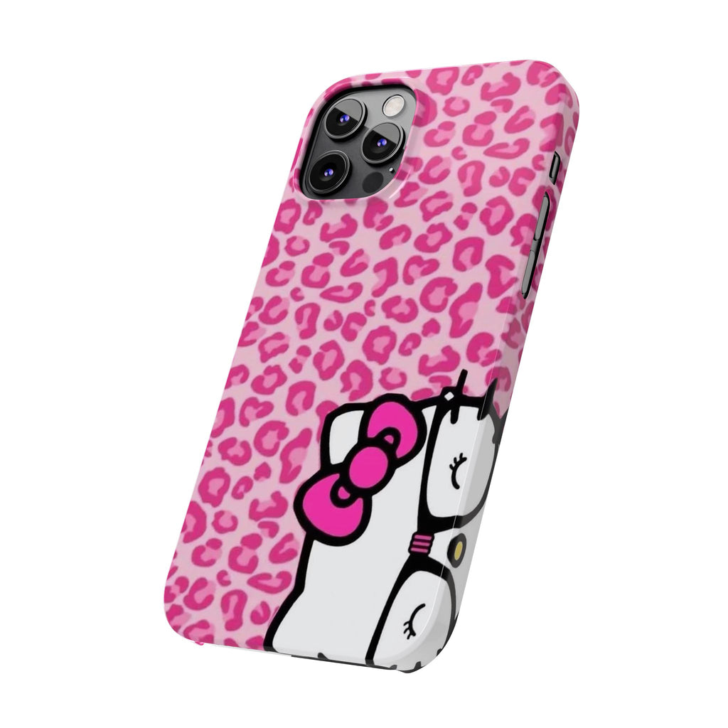 Hello Kitty Pink Leopard Slim Phone Case — Cute Kawaii Cat Design
