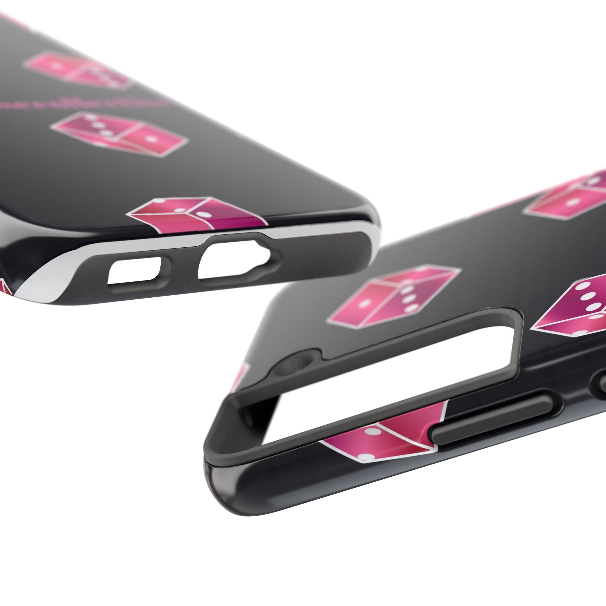 Pink Dice Tough Phone Case — PinkPulseCollective Patterned Protective Cover