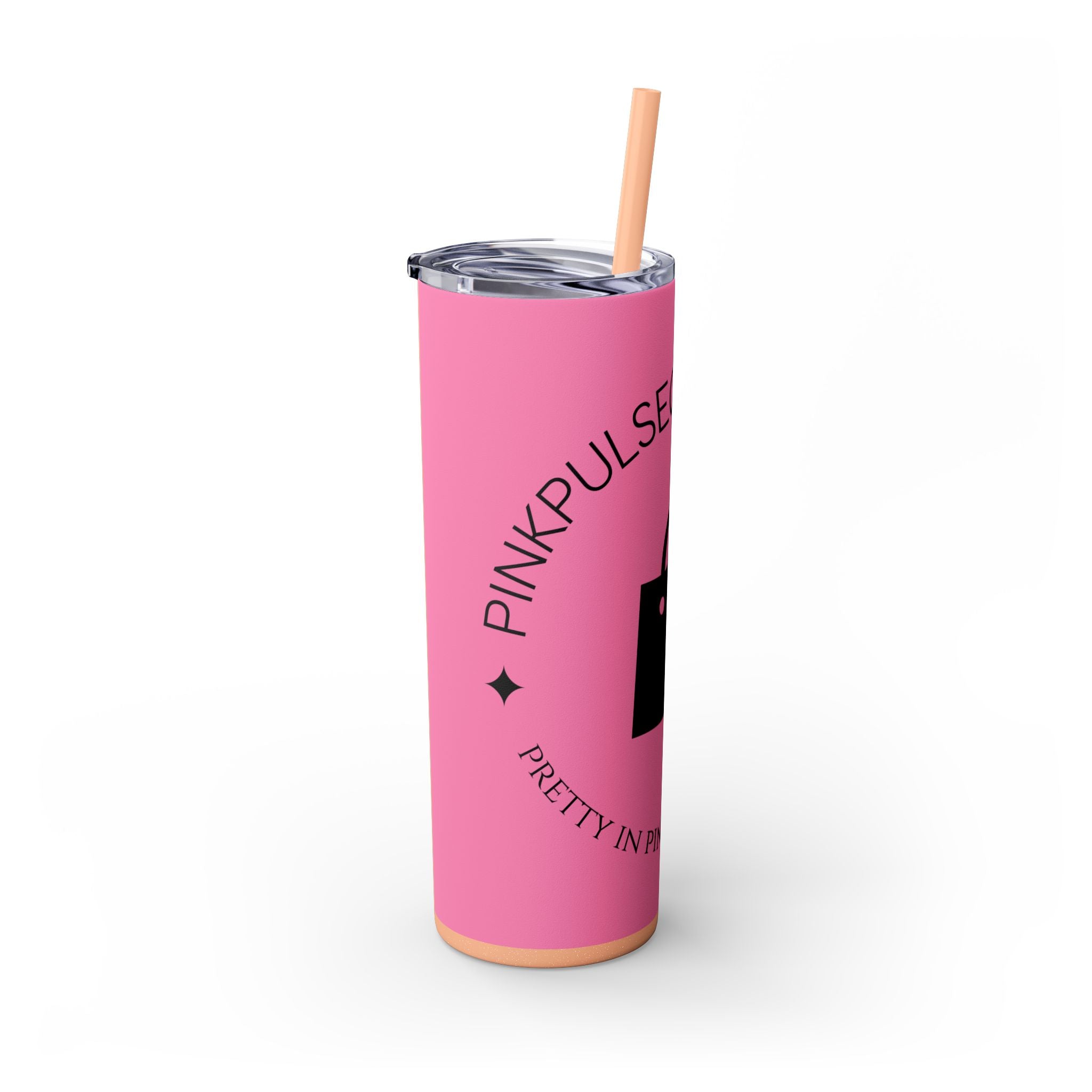 20oz Skinny Tumbler with Straw — Branded Logo Travel Cup