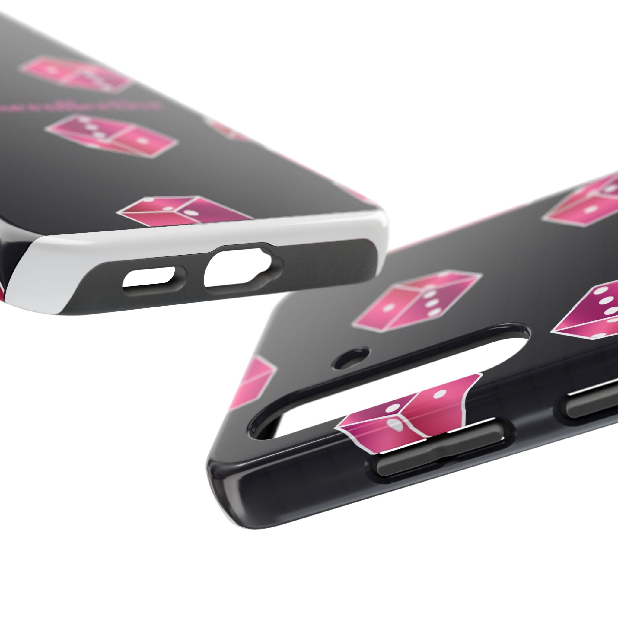 Pink Dice Tough Phone Case — PinkPulseCollective Patterned Protective Cover