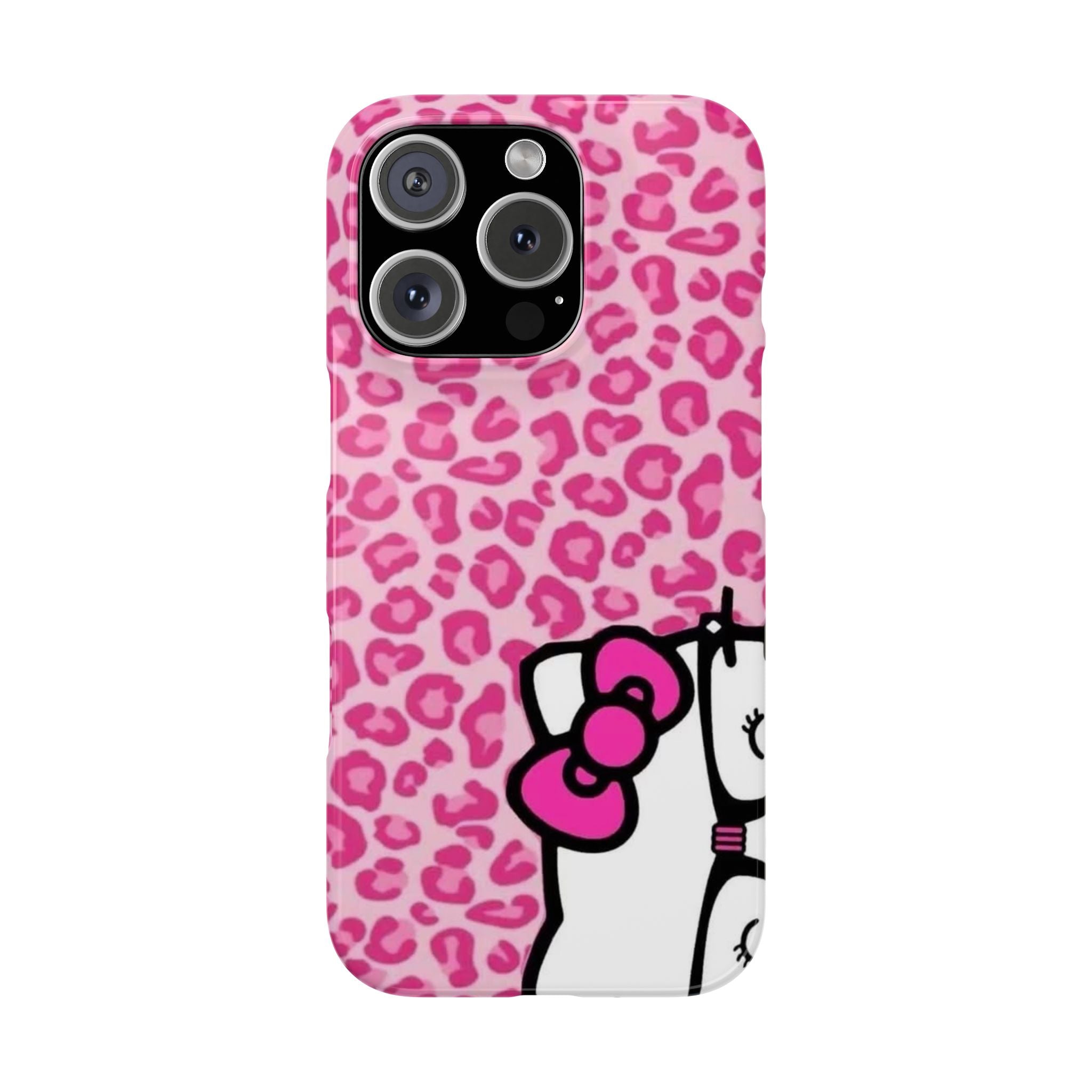 Hello Kitty Pink Leopard Slim Phone Case — Cute Kawaii Cat Design