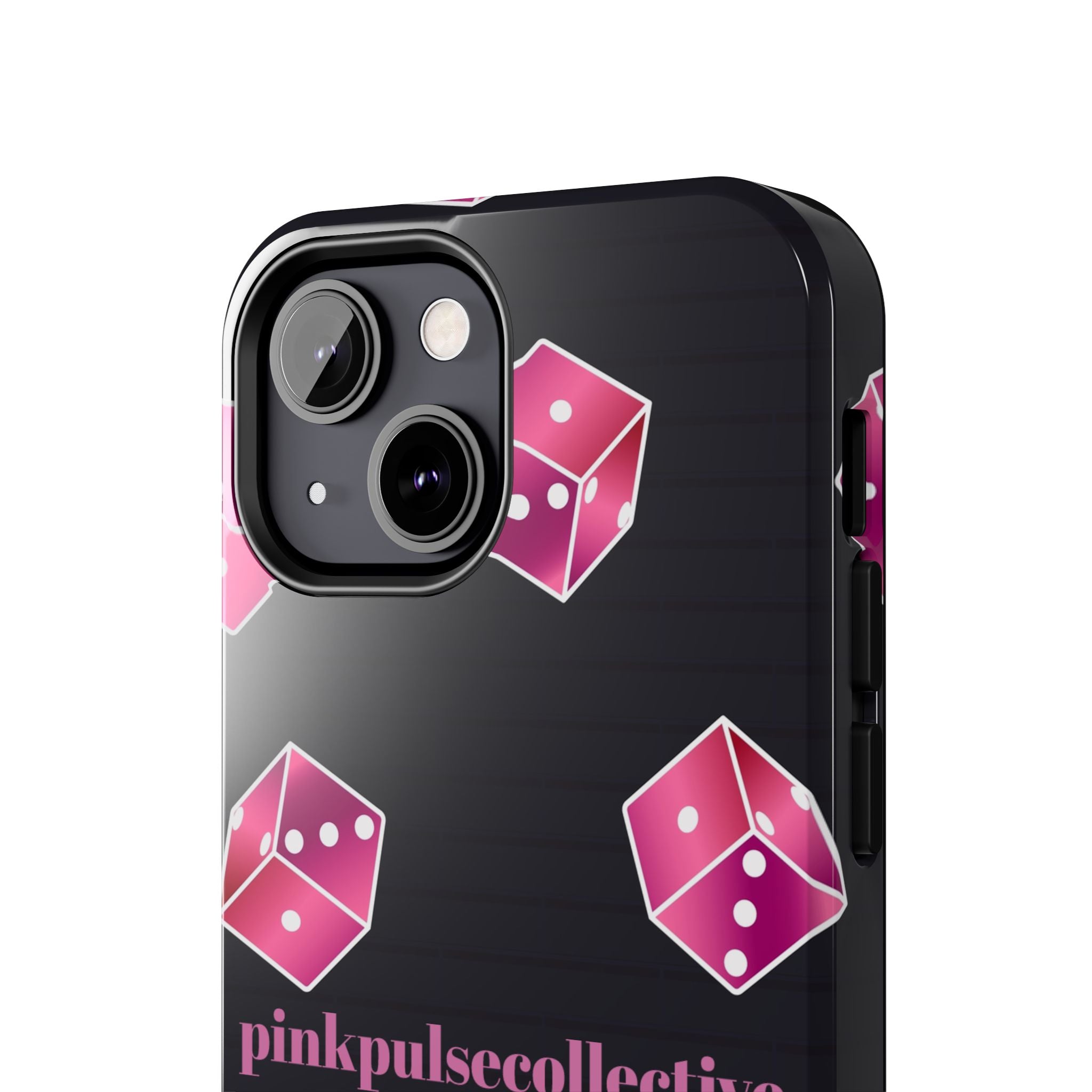 Pink Dice Tough Phone Case — PinkPulseCollective Patterned Protective Cover