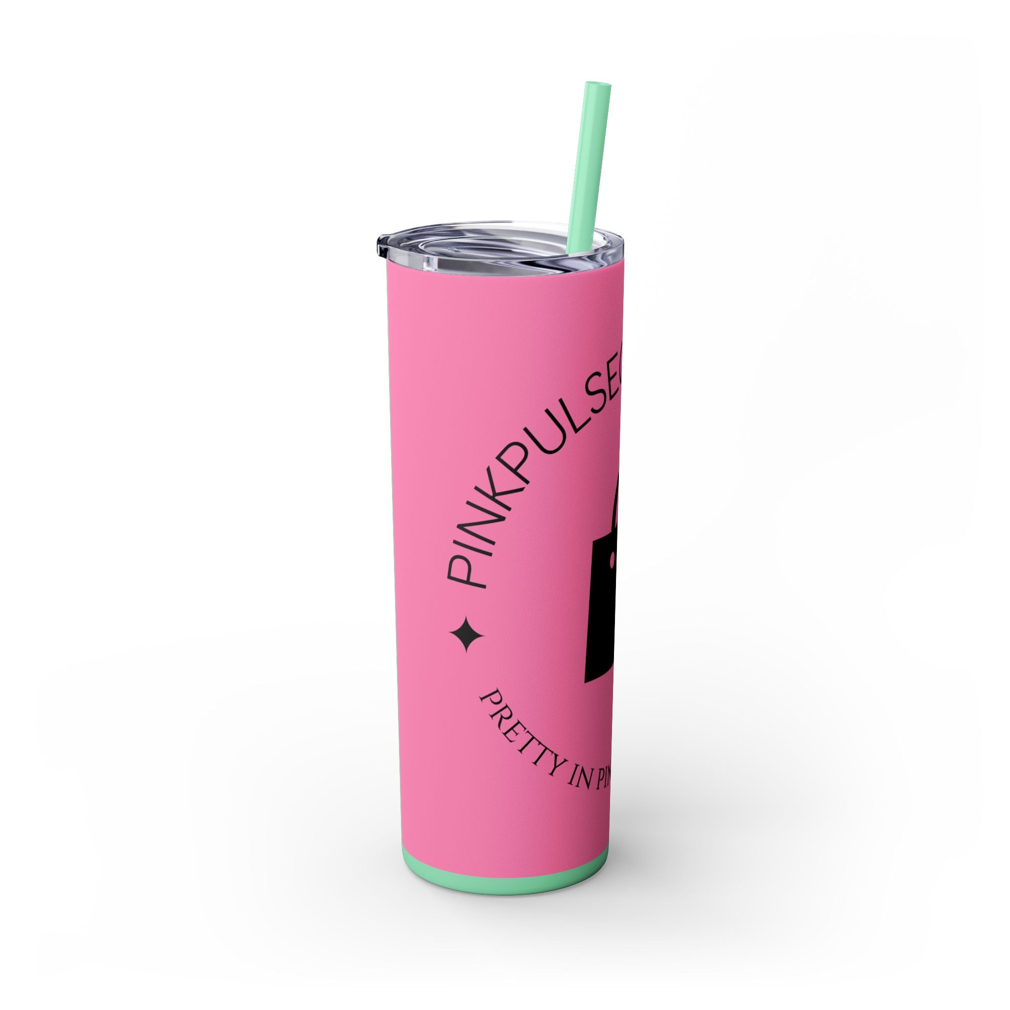 20oz Skinny Tumbler with Straw — Branded Logo Travel Cup
