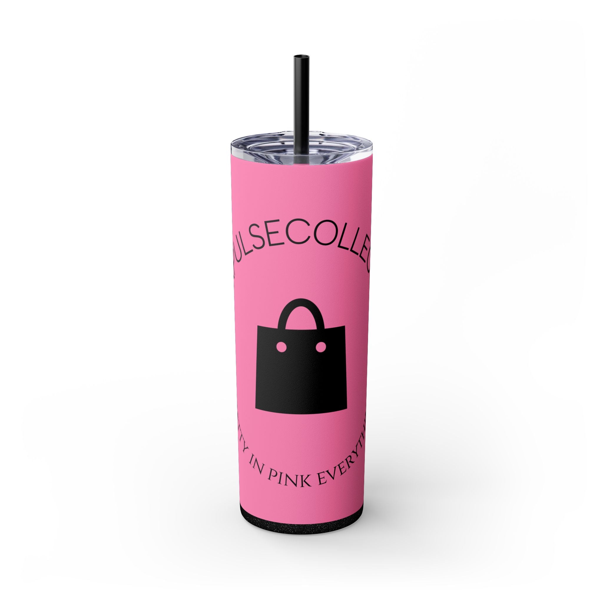 20oz Skinny Tumbler with Straw — Branded Logo Travel Cup