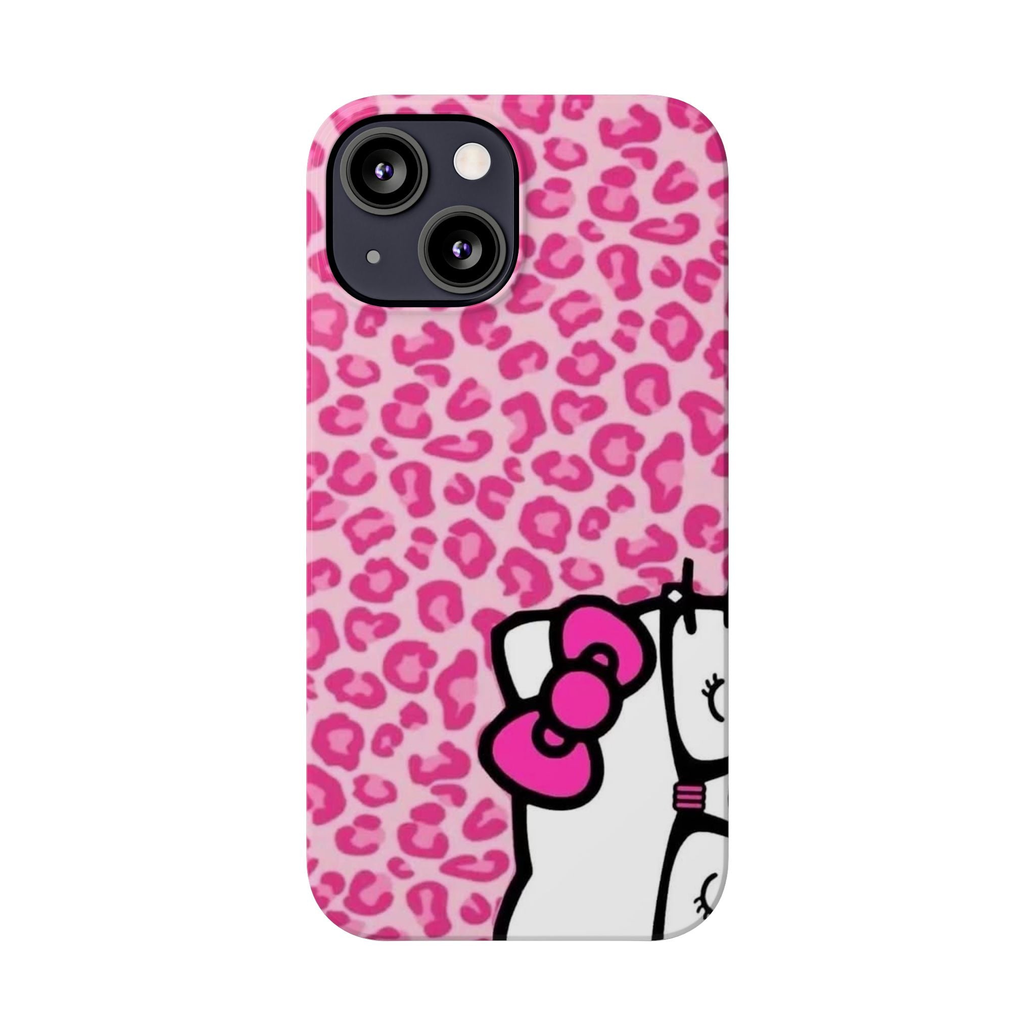 Hello Kitty Pink Leopard Slim Phone Case — Cute Kawaii Cat Design