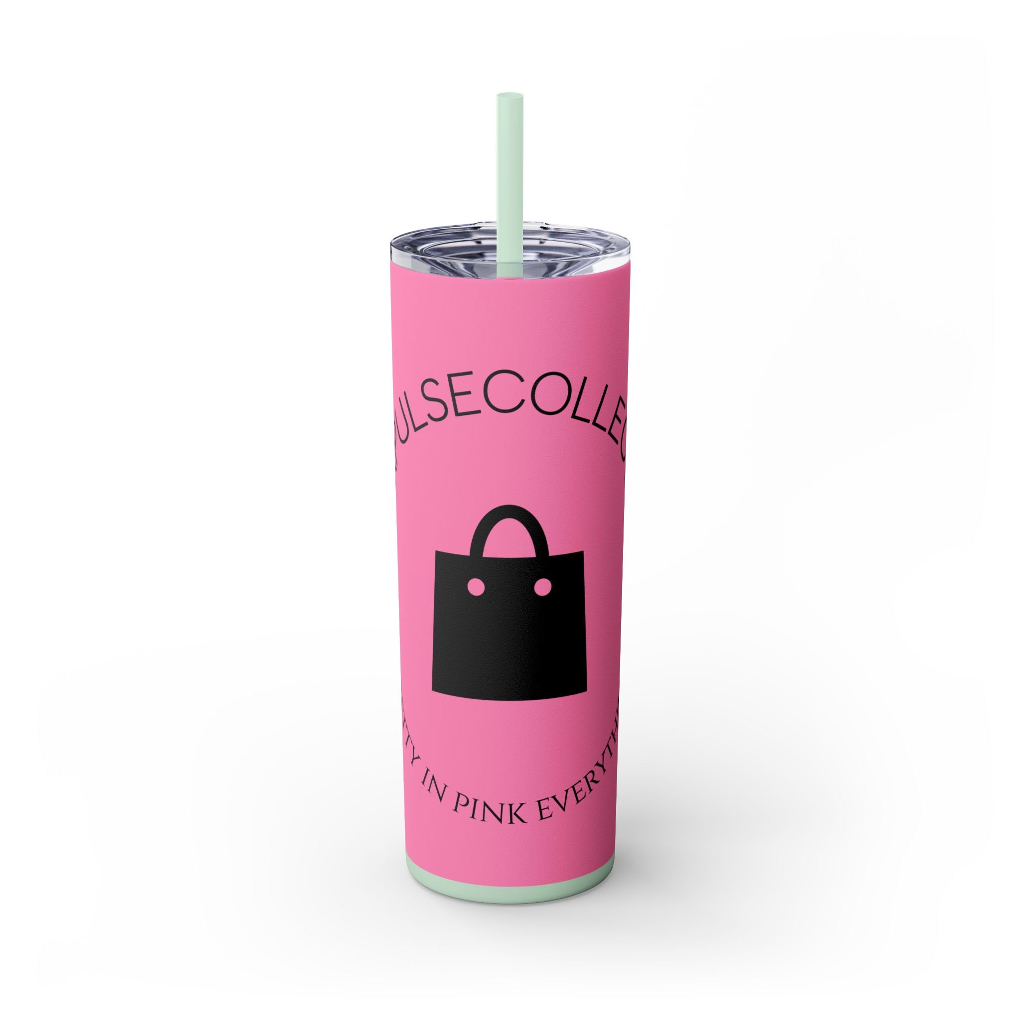 20oz Skinny Tumbler with Straw — Branded Logo Travel Cup