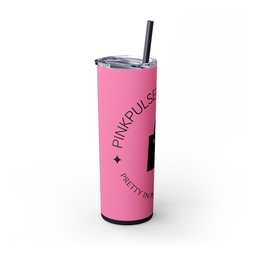 20oz Skinny Tumbler with Straw — Branded Logo Travel Cup