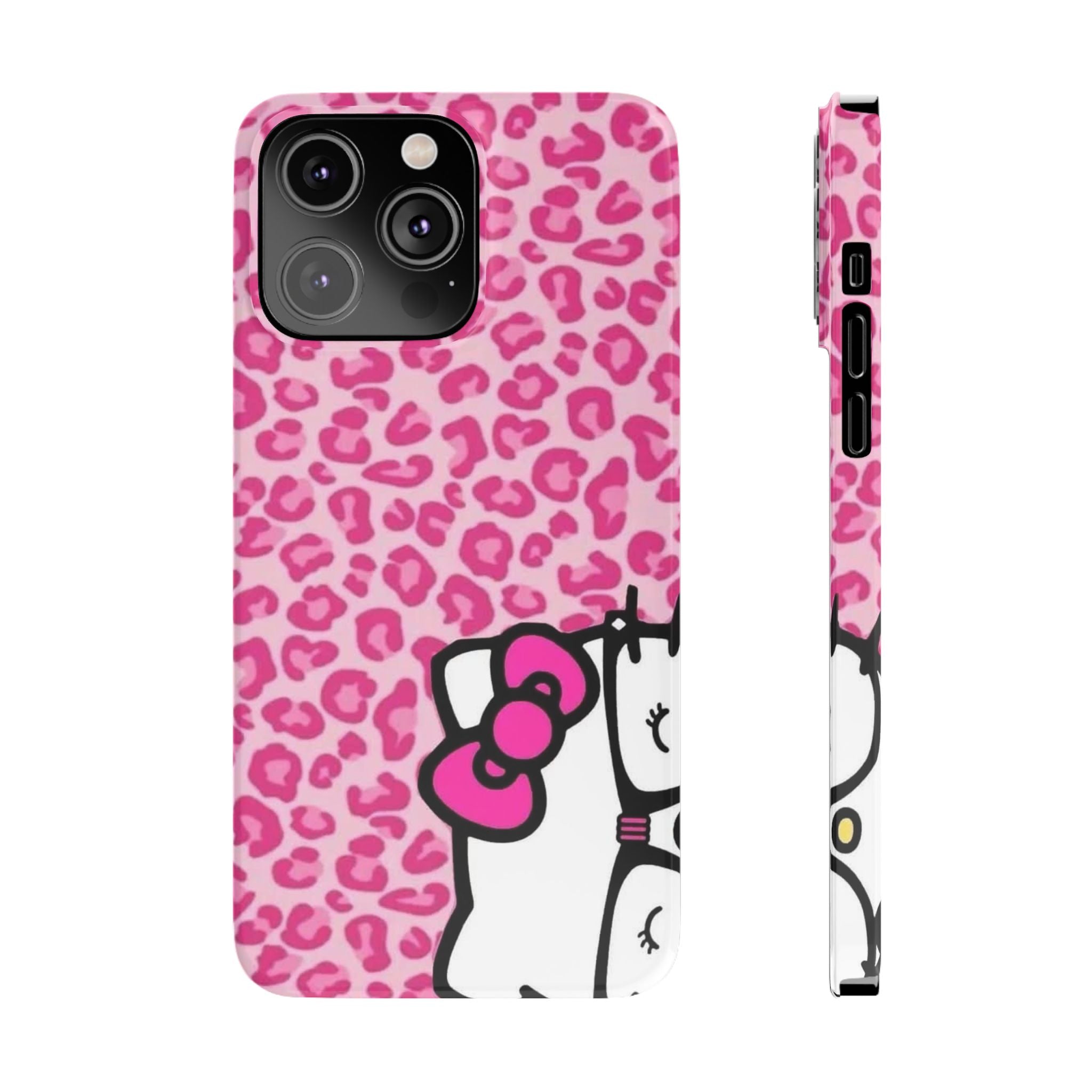 Hello Kitty Pink Leopard Slim Phone Case — Cute Kawaii Cat Design