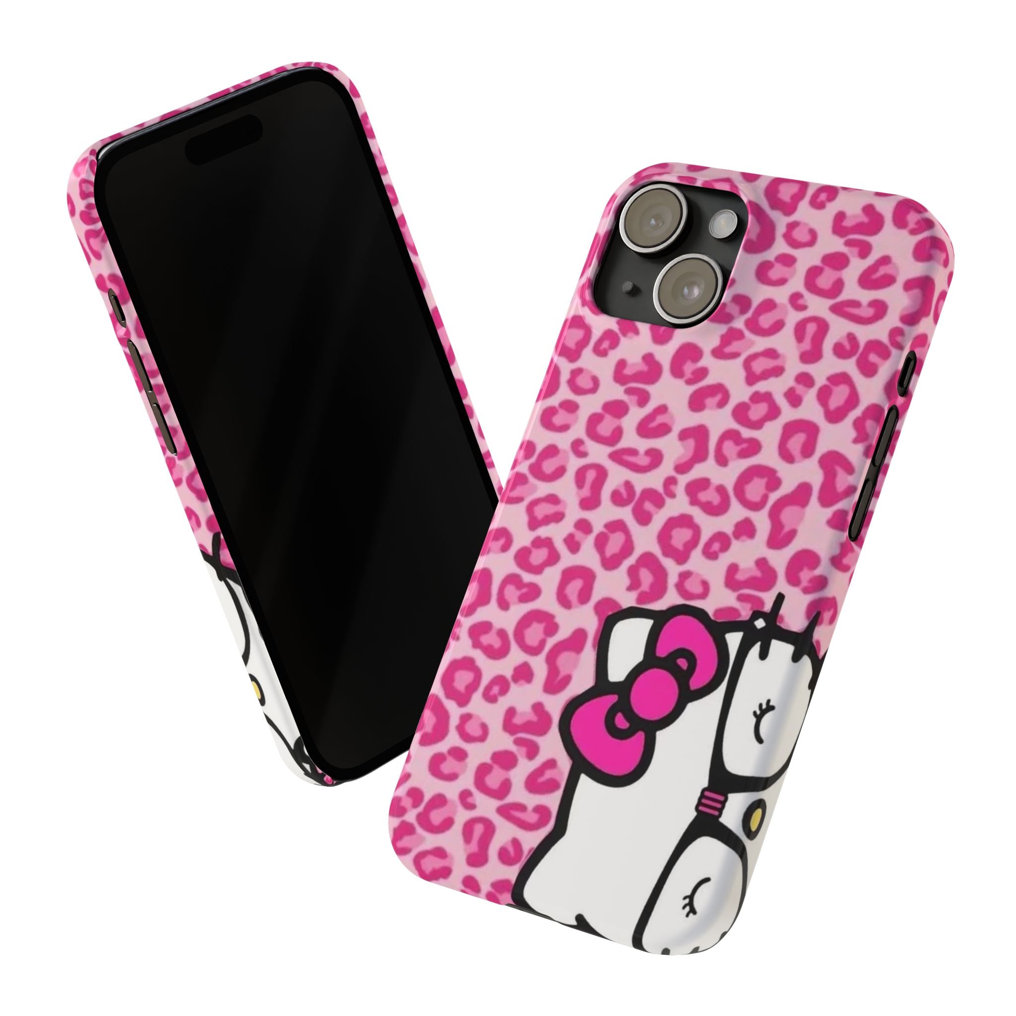 Hello Kitty Pink Leopard Slim Phone Case — Cute Kawaii Cat Design