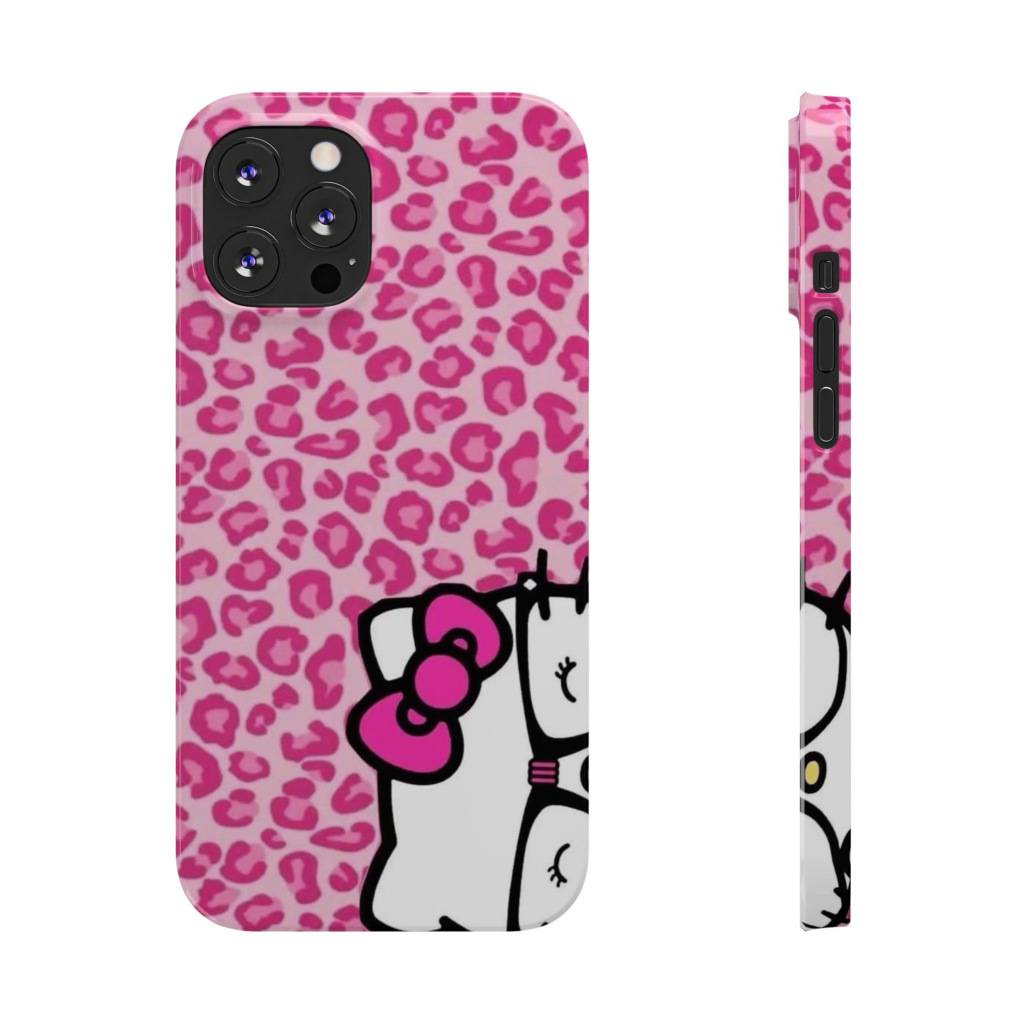 Hello Kitty Pink Leopard Slim Phone Case — Cute Kawaii Cat Design