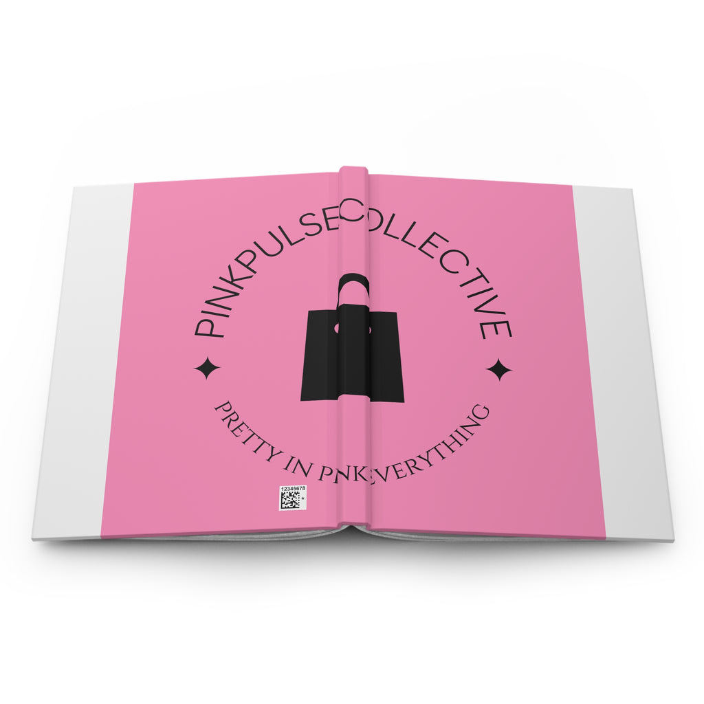 PinkPulse Collective Hardcover Journal — "Pretty in Pink" Shopper Notebook