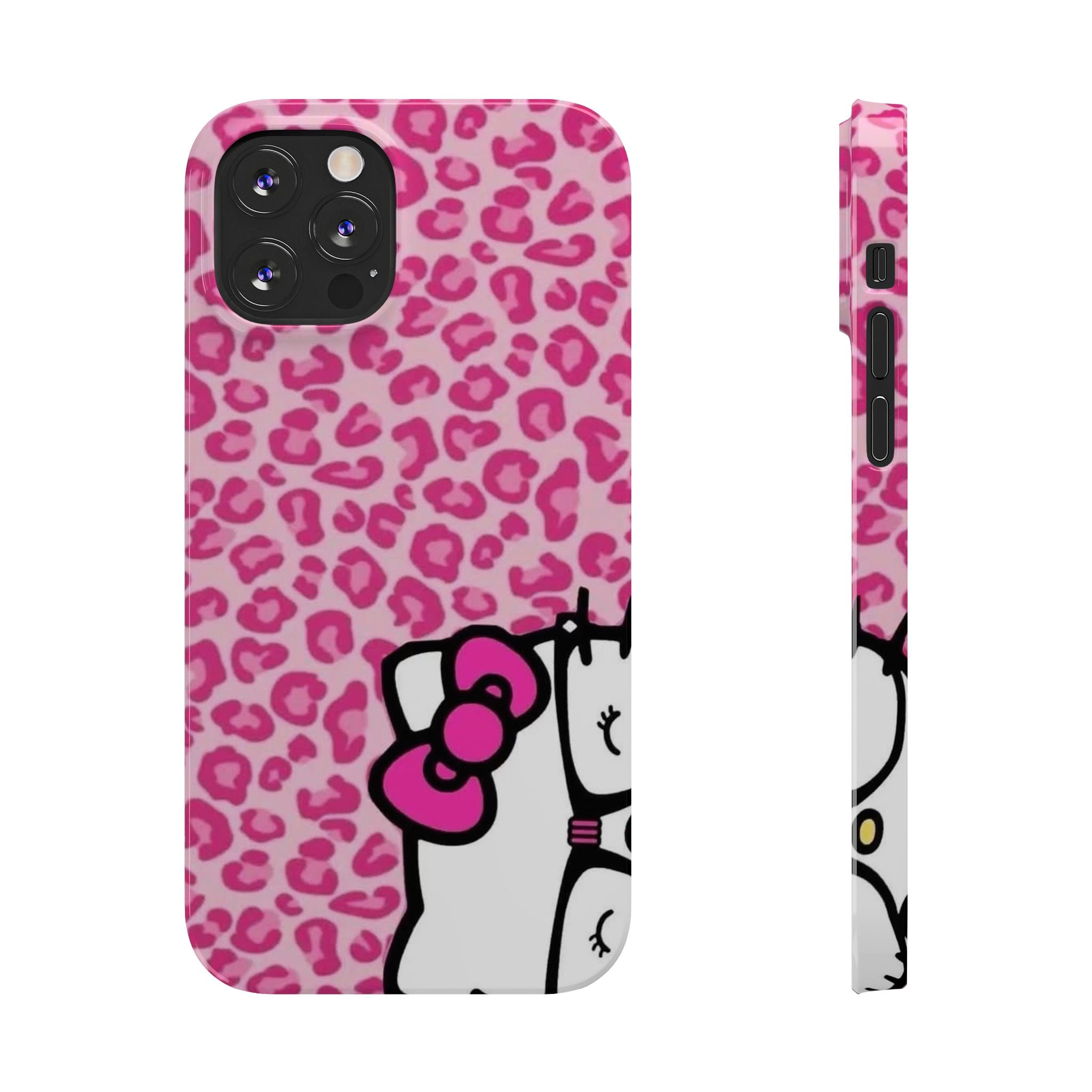 Hello Kitty Pink Leopard Slim Phone Case — Cute Kawaii Cat Design
