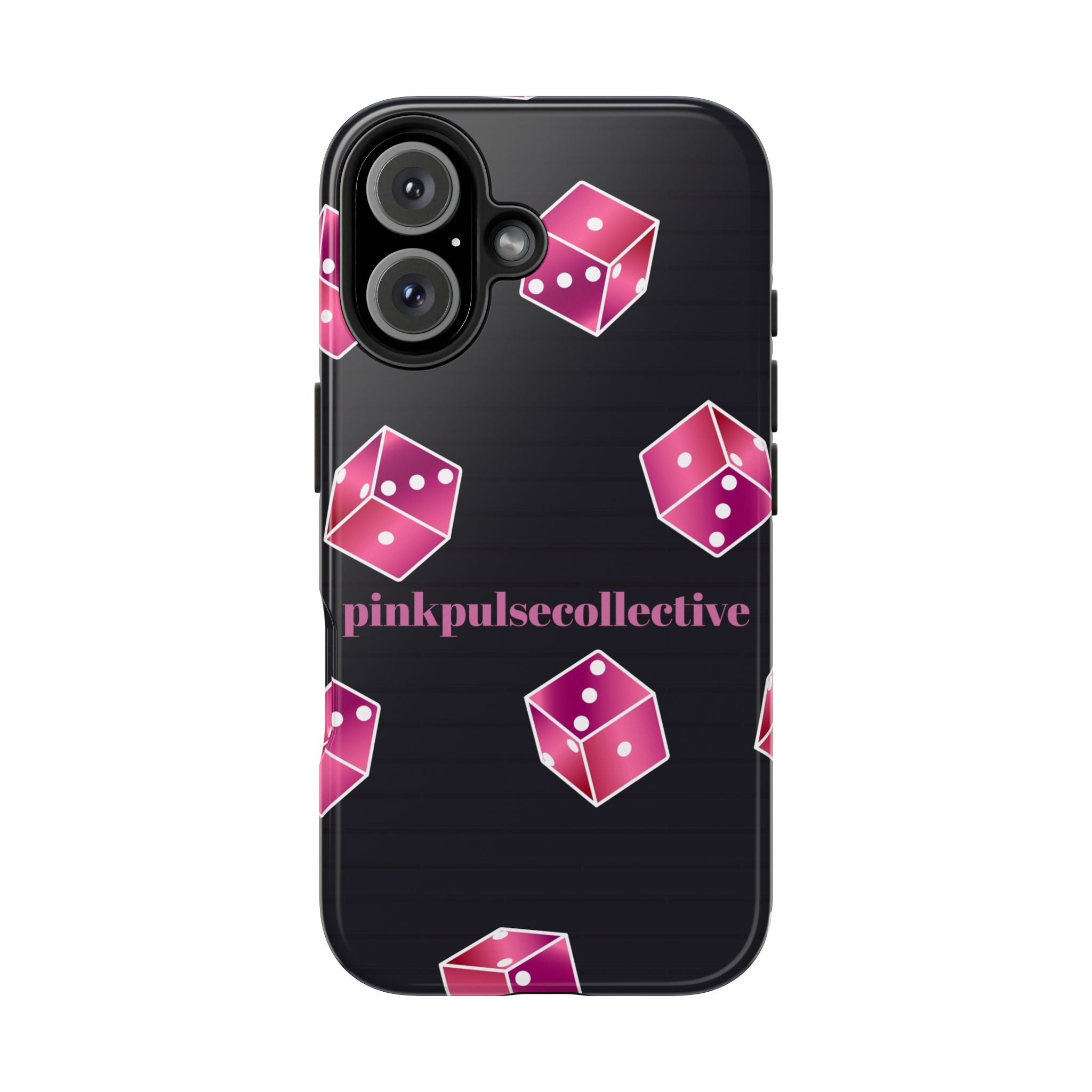 Pink Dice Tough Phone Case — PinkPulseCollective Patterned Protective Cover
