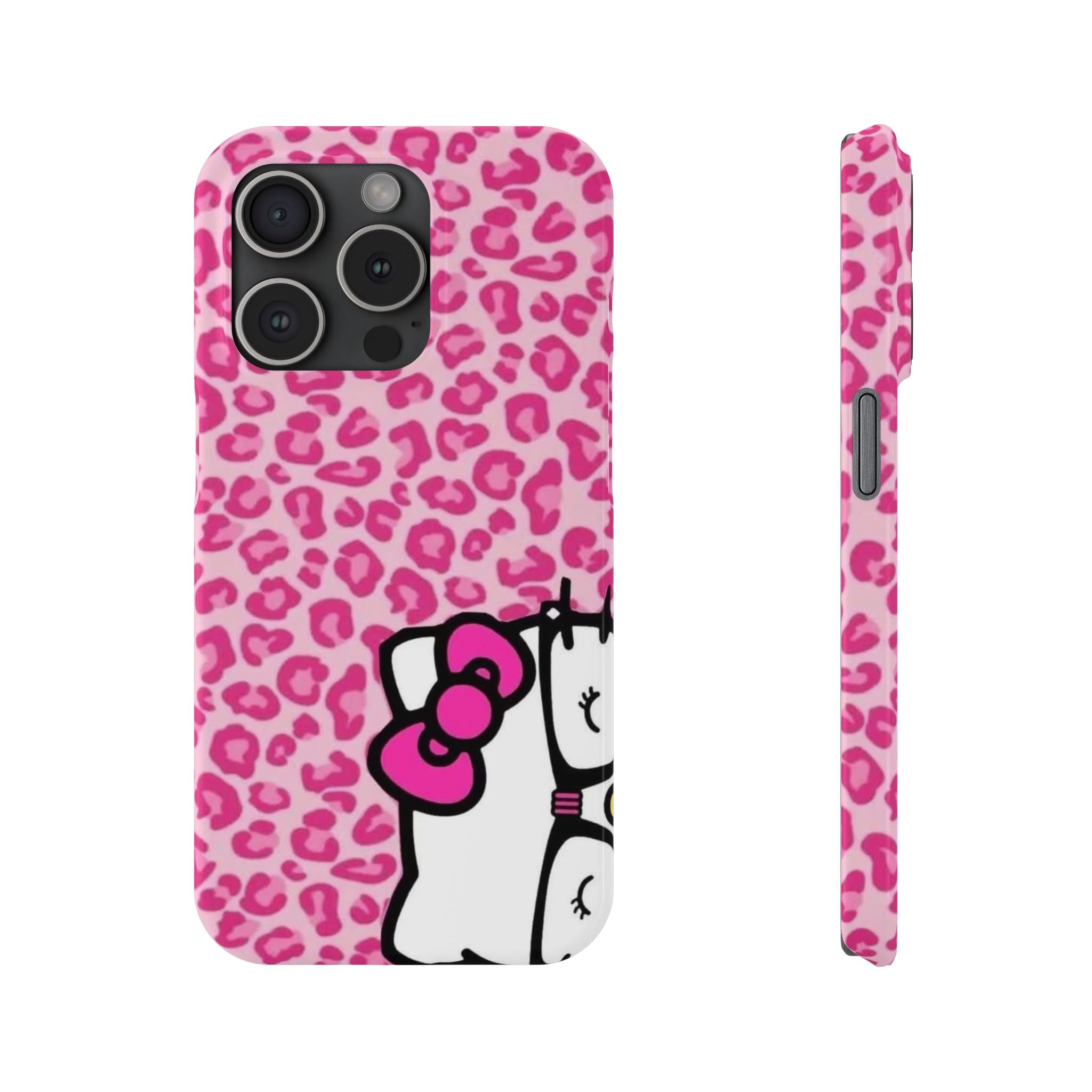 Hello Kitty Pink Leopard Slim Phone Case — Cute Kawaii Cat Design