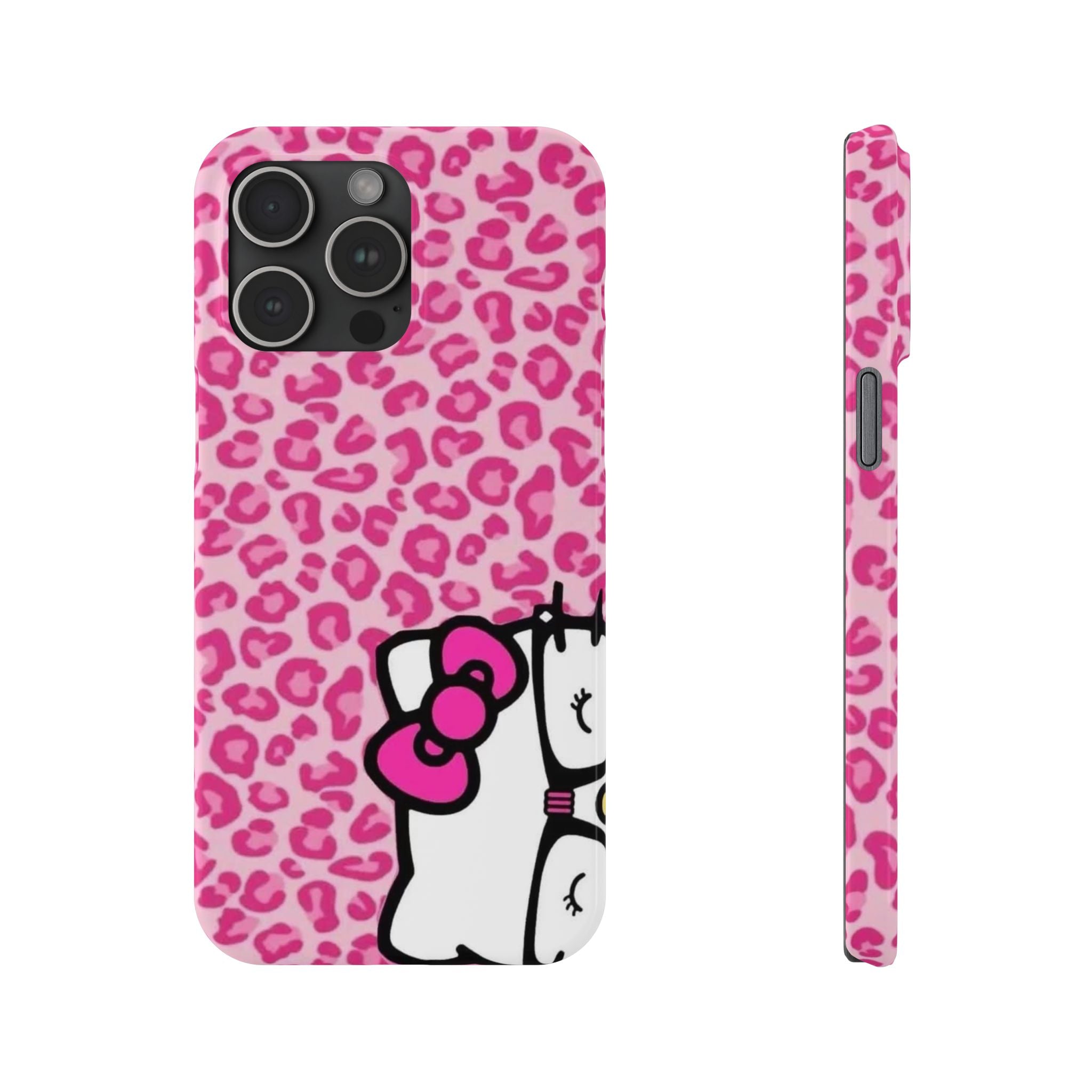 Hello Kitty Pink Leopard Slim Phone Case — Cute Kawaii Cat Design