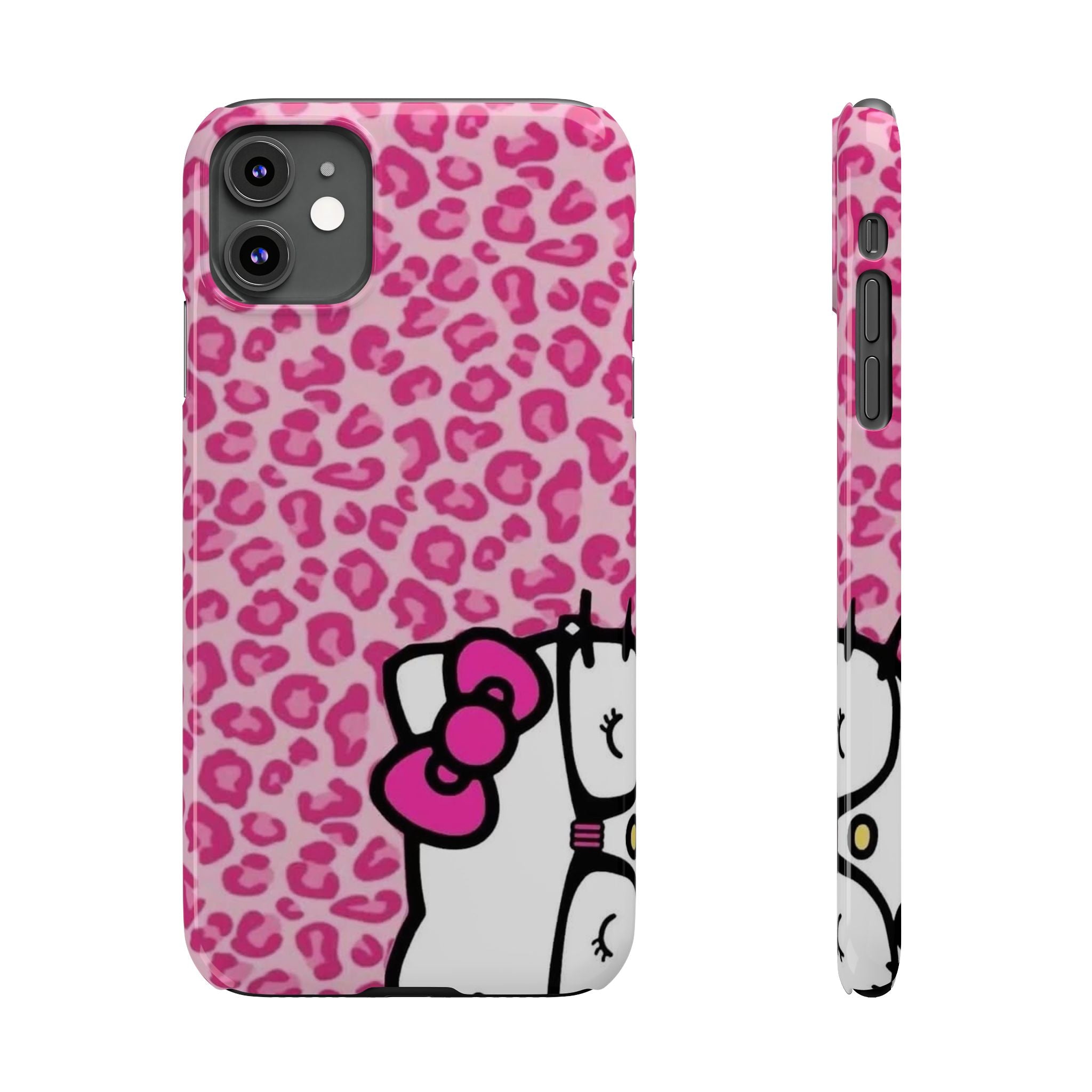 Hello Kitty Pink Leopard Slim Phone Case — Cute Kawaii Cat Design