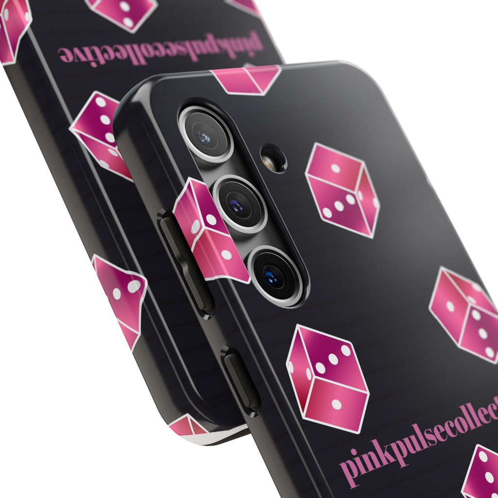 Pink Dice Tough Phone Case — PinkPulseCollective Patterned Protective Cover