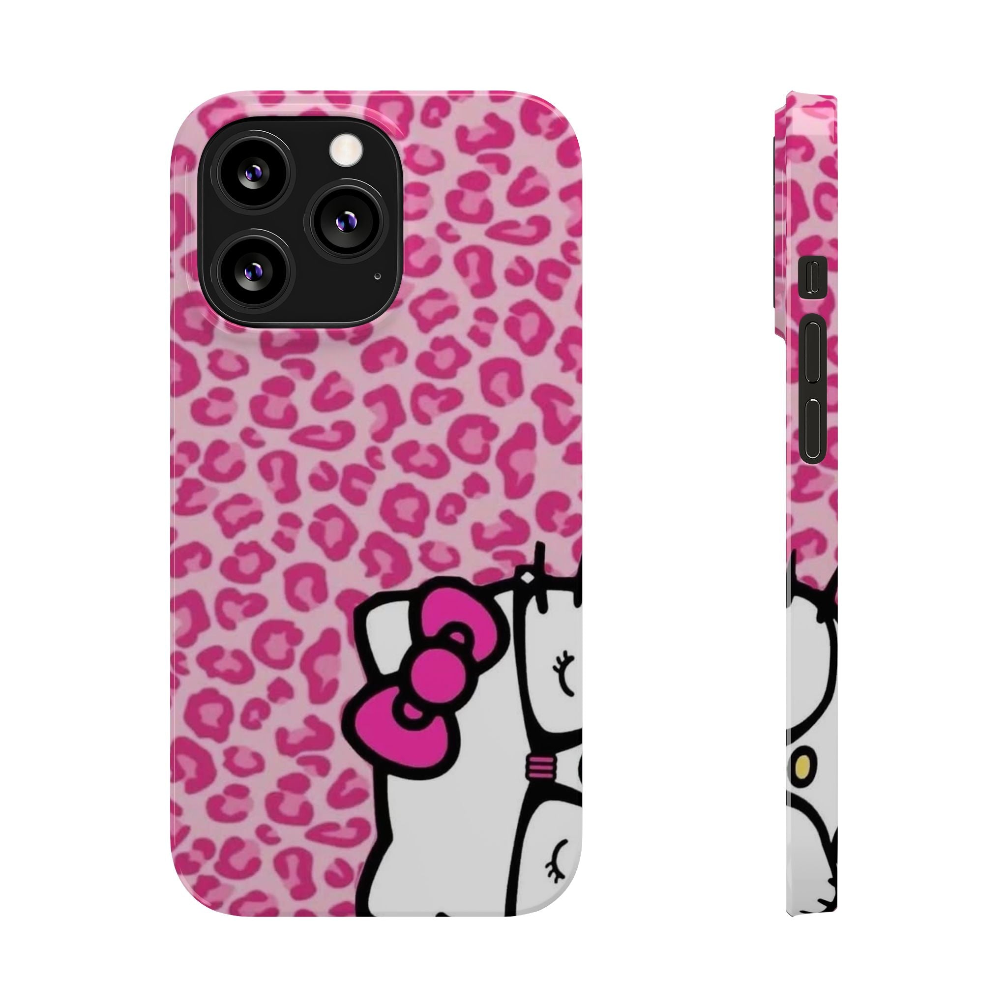 Hello Kitty Pink Leopard Slim Phone Case — Cute Kawaii Cat Design
