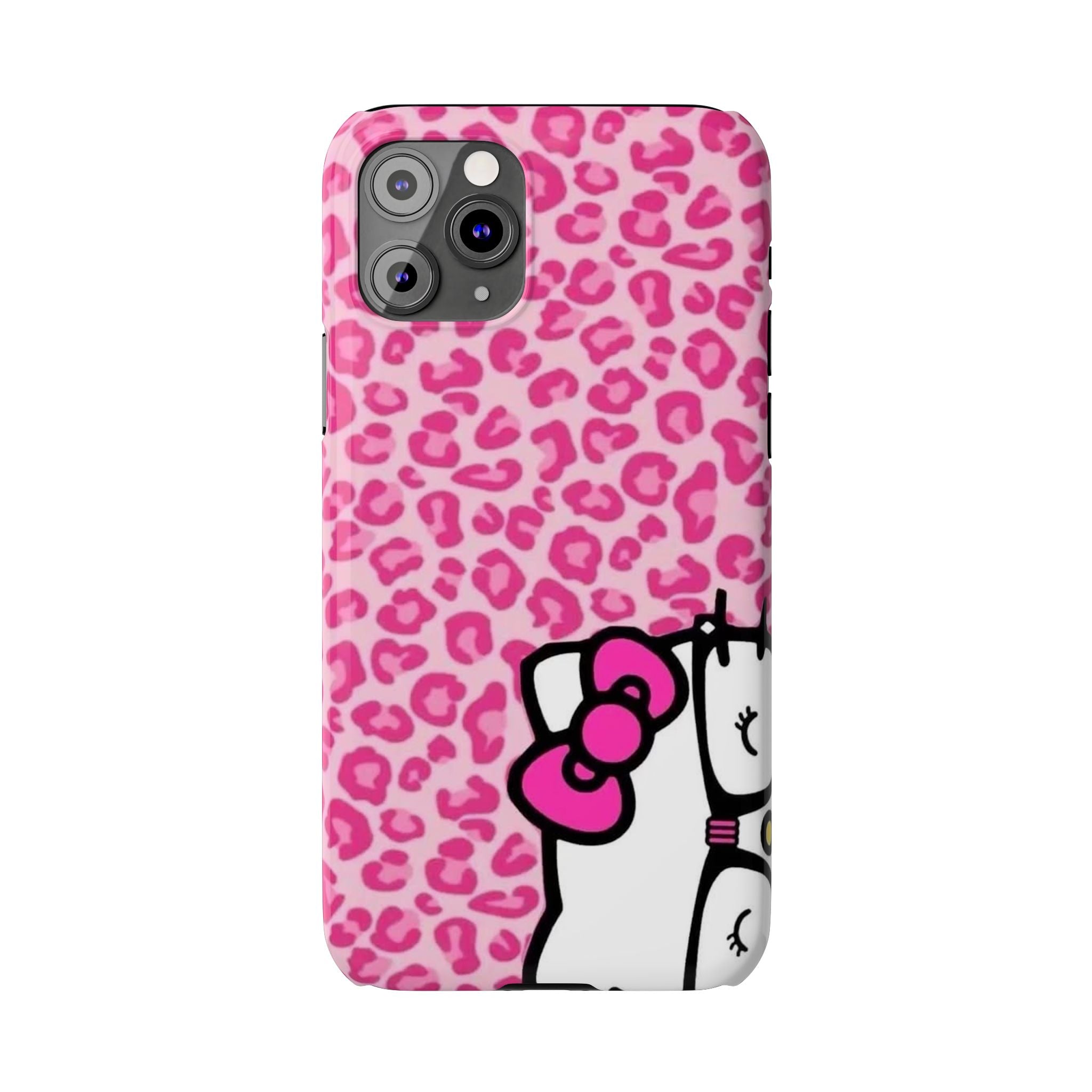 Hello Kitty Pink Leopard Slim Phone Case — Cute Kawaii Cat Design
