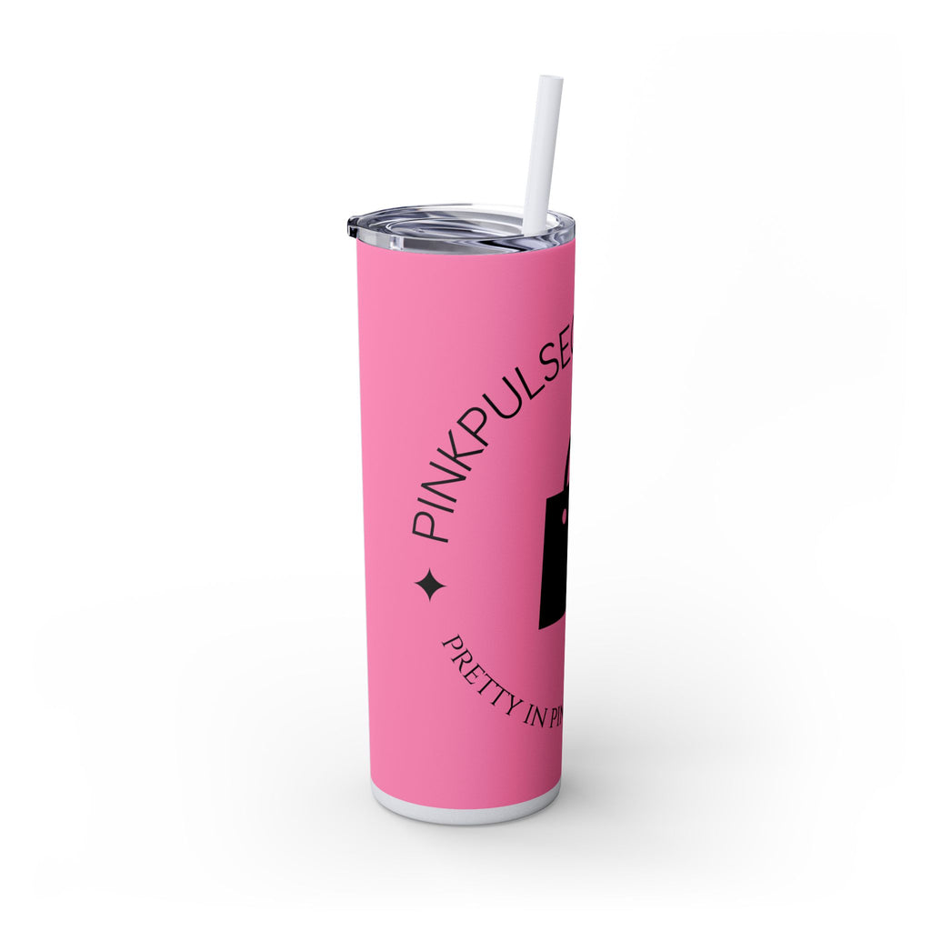 20oz Skinny Tumbler with Straw — Branded Logo Travel Cup