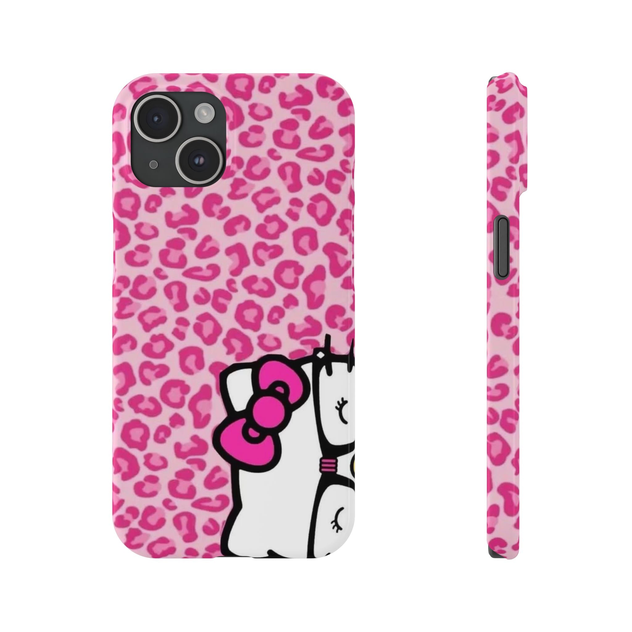 Hello Kitty Pink Leopard Slim Phone Case — Cute Kawaii Cat Design
