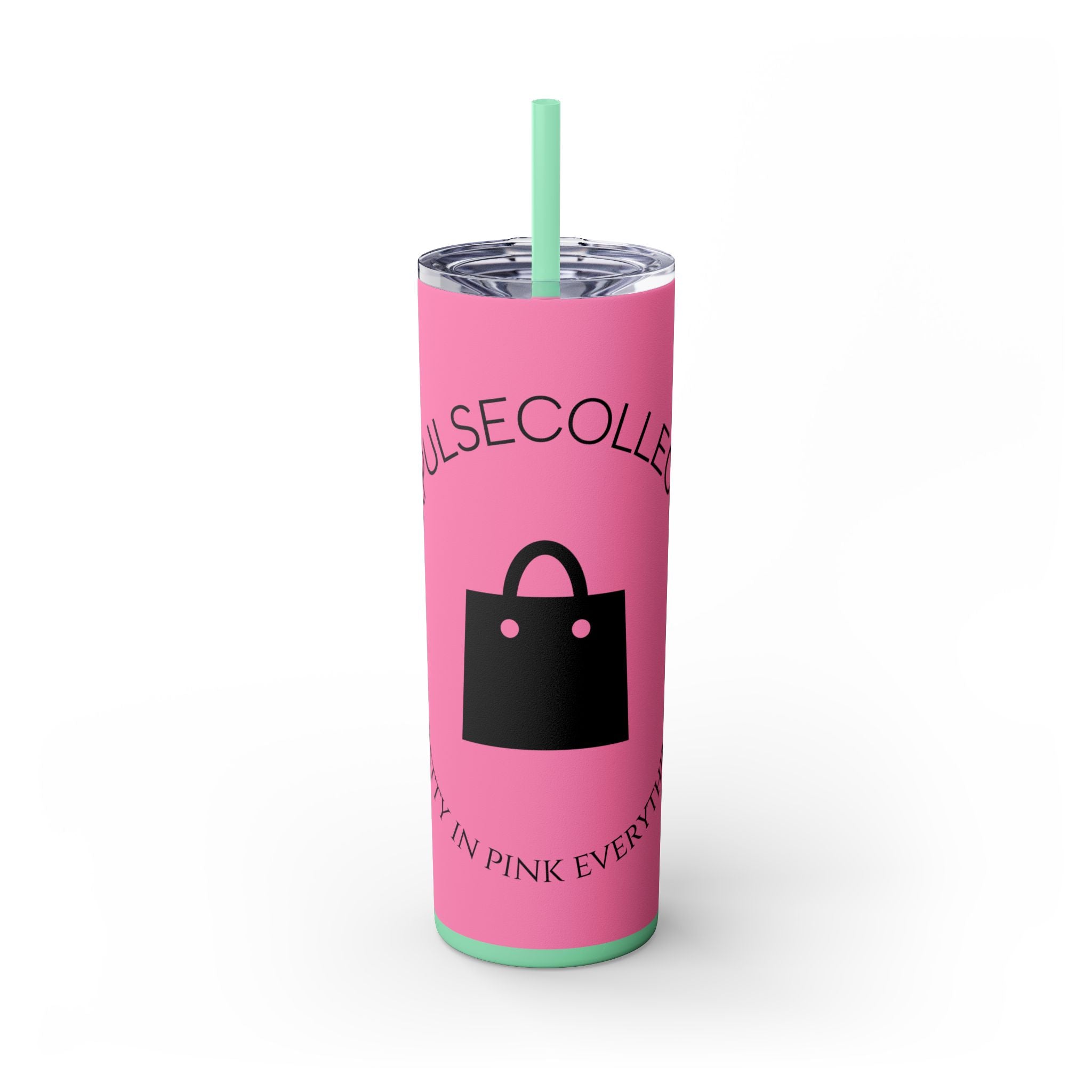 20oz Skinny Tumbler with Straw — Branded Logo Travel Cup
