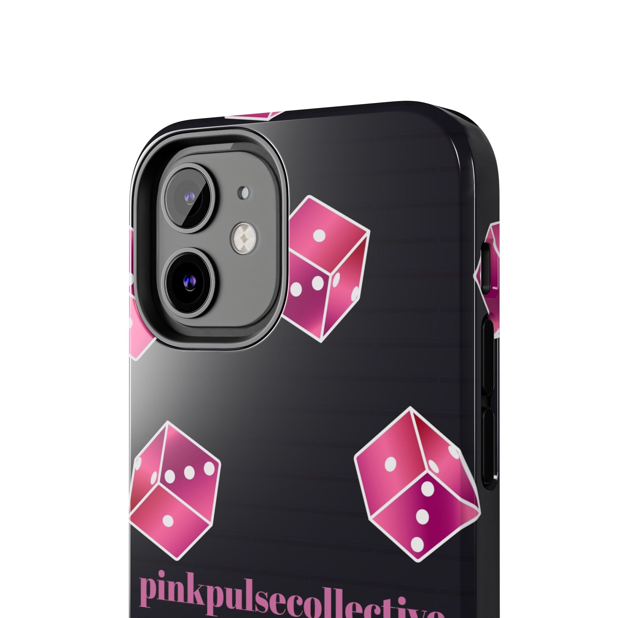 Pink Dice Tough Phone Case — PinkPulseCollective Patterned Protective Cover