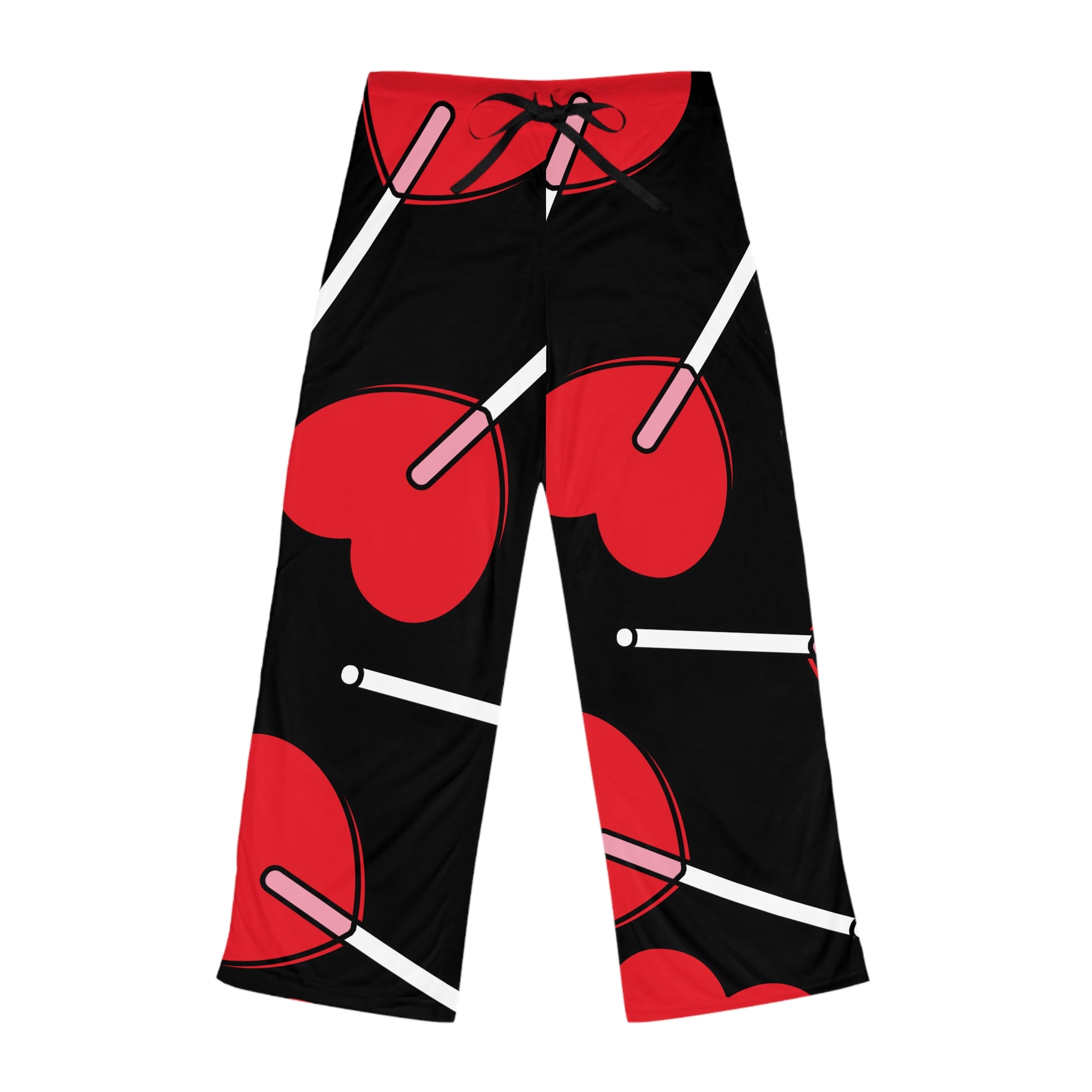 Heart Lollipop Pajama Pants — Women's Cozy Valentine Sleepwear