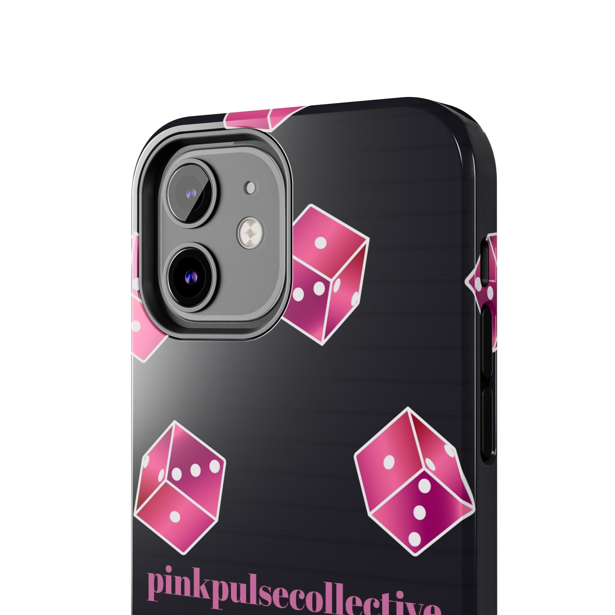 Pink Dice Tough Phone Case — PinkPulseCollective Patterned Protective Cover