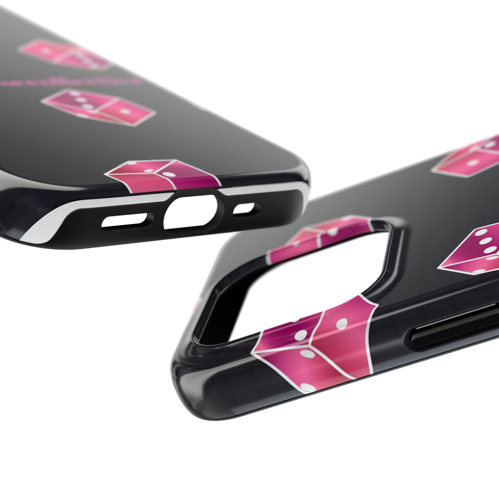 Pink Dice Tough Phone Case — PinkPulseCollective Patterned Protective Cover