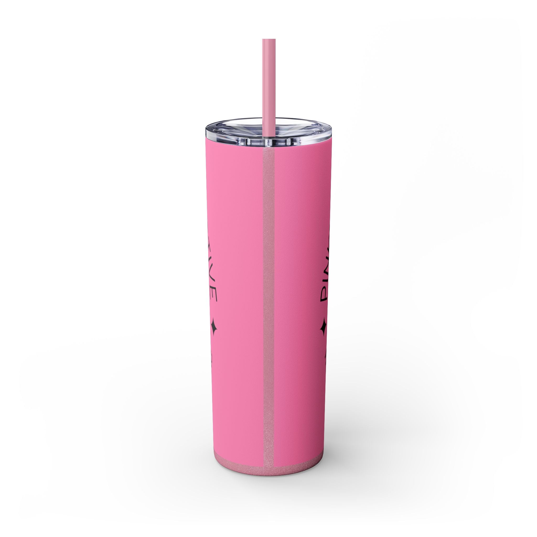 20oz Skinny Tumbler with Straw — Branded Logo Travel Cup