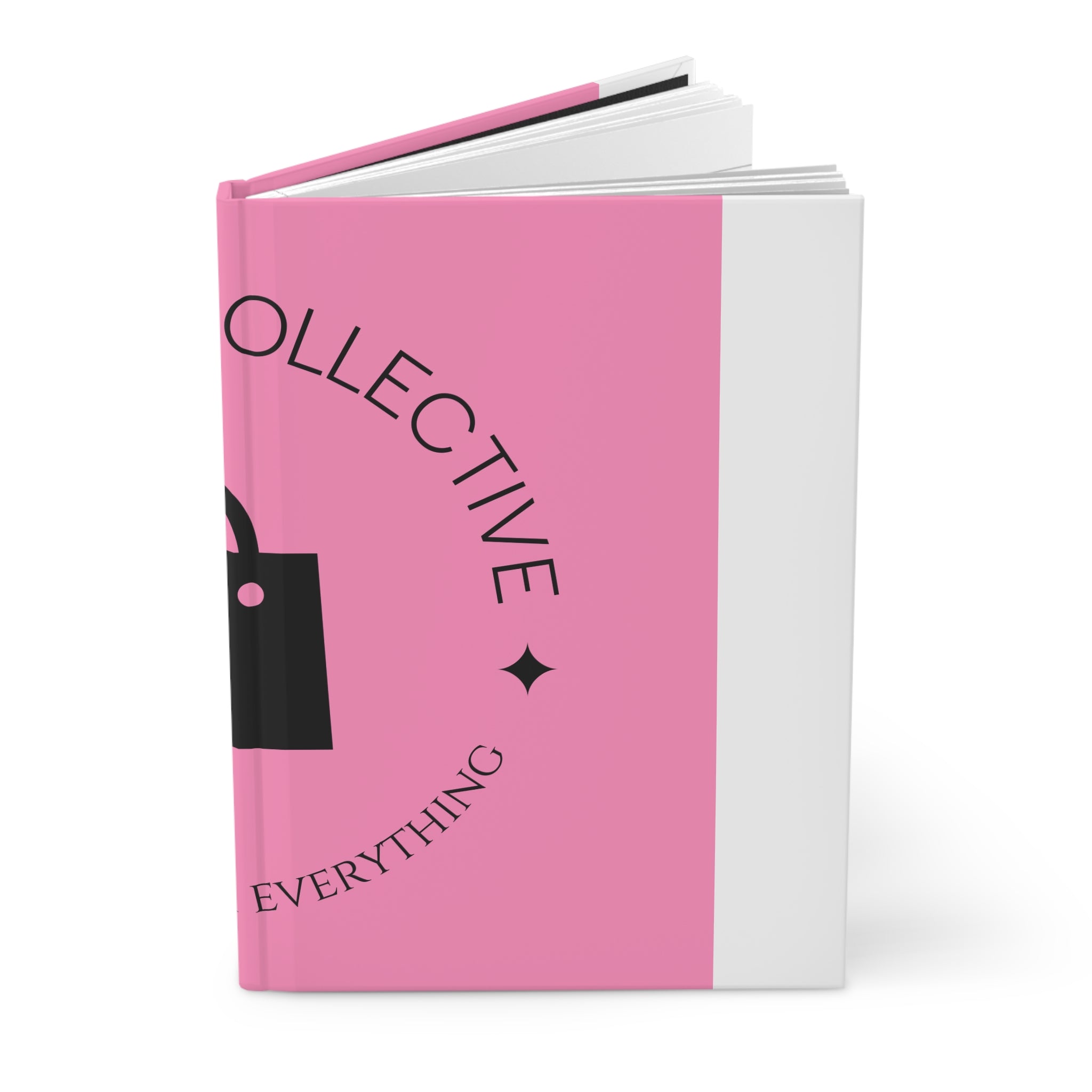PinkPulse Collective Hardcover Journal — "Pretty in Pink" Shopper Notebook
