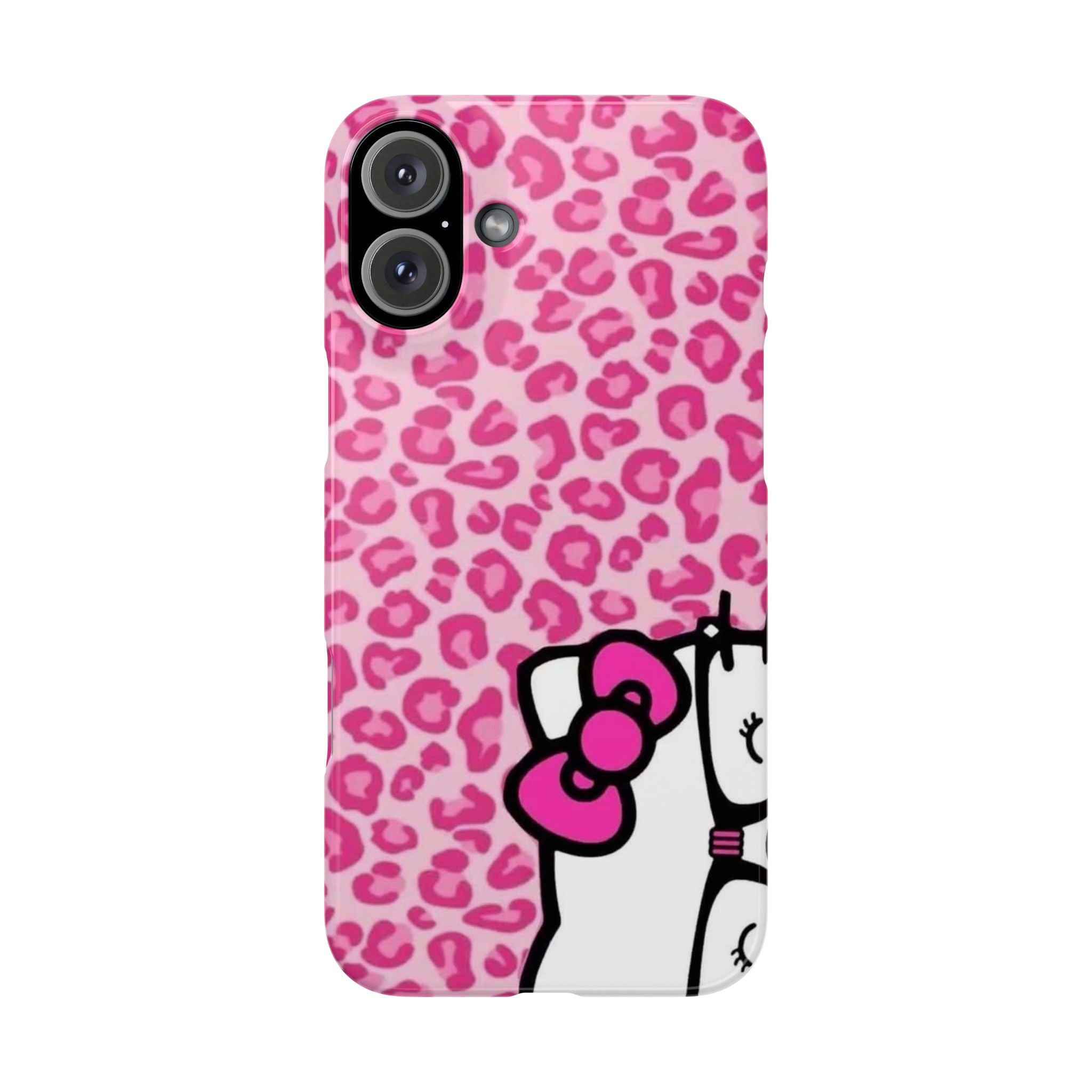 Hello Kitty Pink Leopard Slim Phone Case — Cute Kawaii Cat Design
