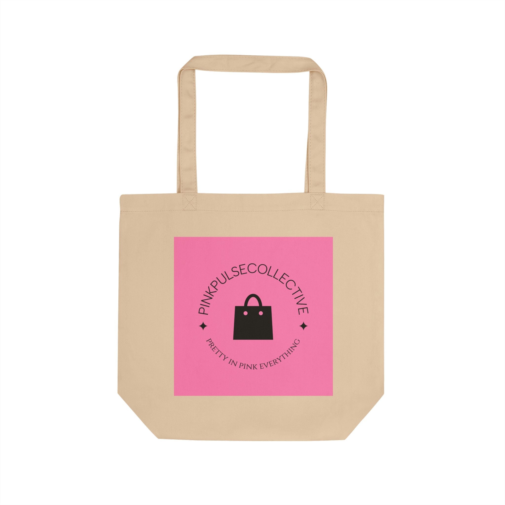 Eco Tote Bag — Pink Pulse Collective Logo Canvas Shopper