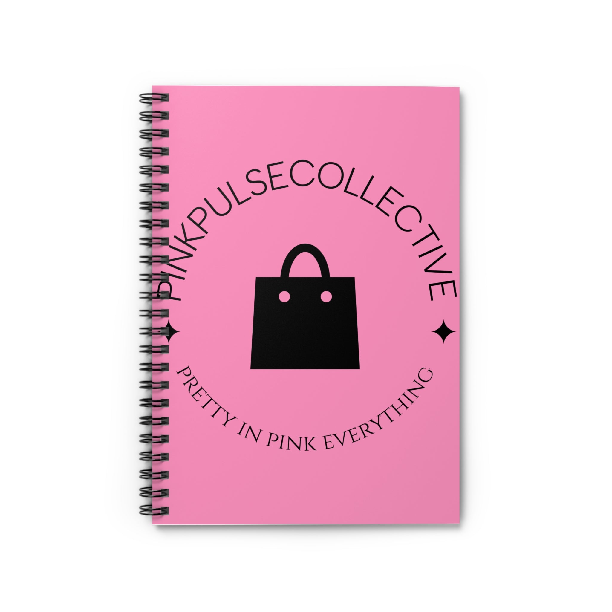 Pink Pulse Collective Spiral Notebook — "Pretty in Pink Everything" Ruled Journal