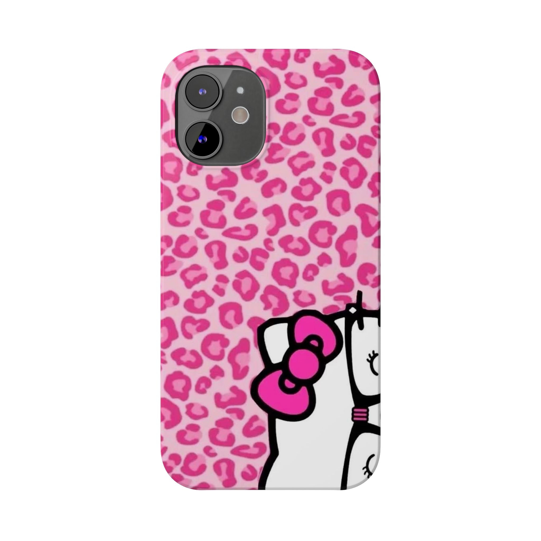 Hello Kitty Pink Leopard Slim Phone Case — Cute Kawaii Cat Design